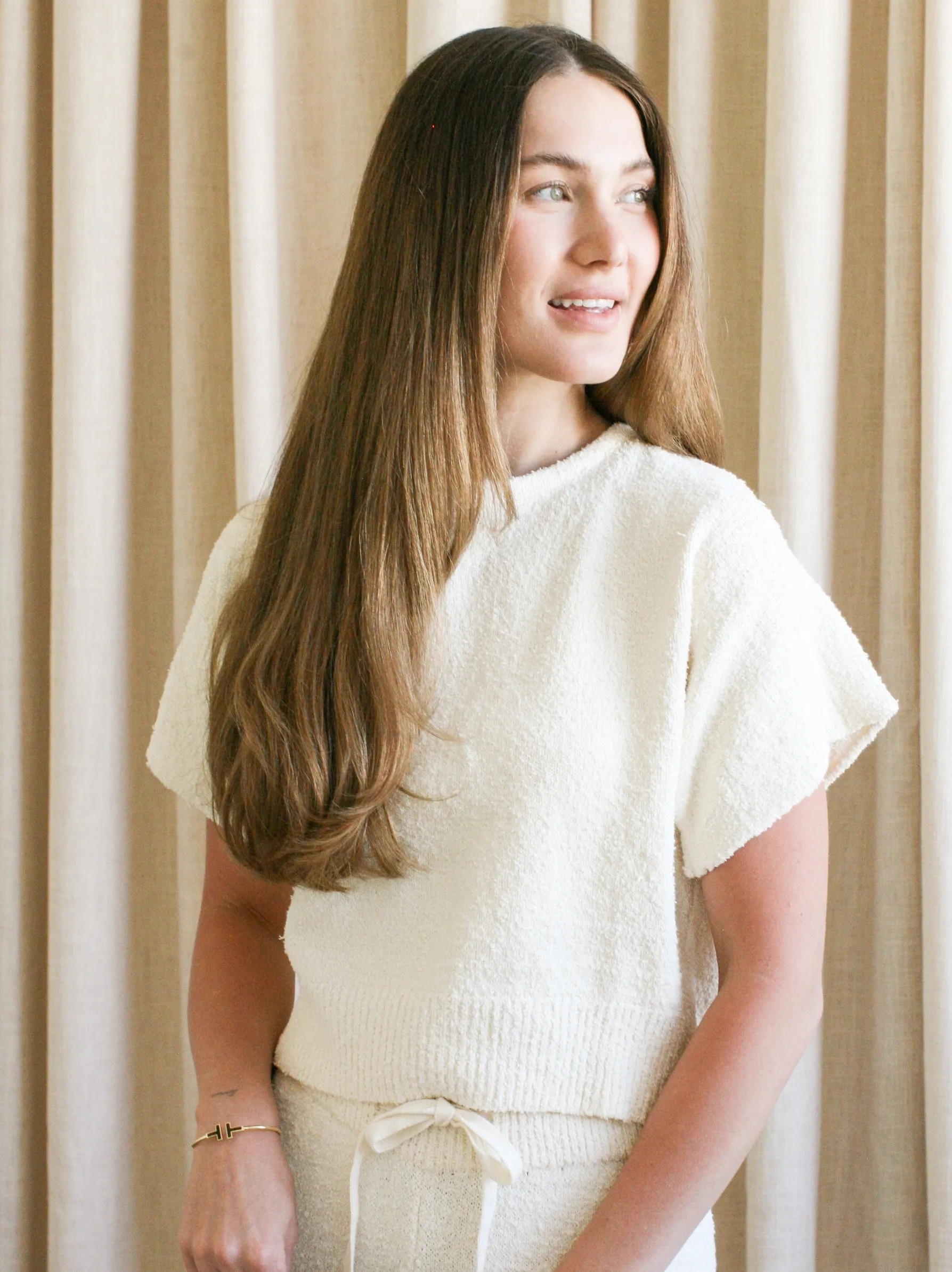 Non Closure Collar Madeline Knit Top