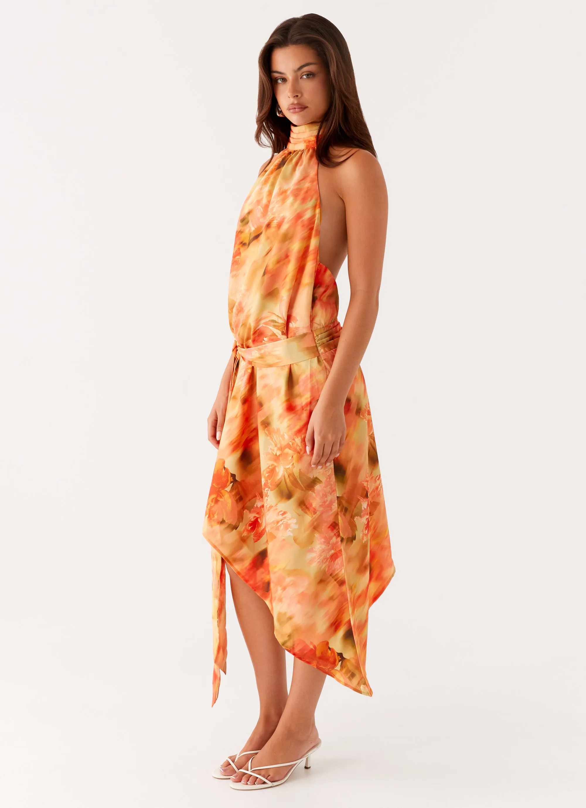 Mood Casual Smart Layers Lou Midi Dress - Sunset Floral