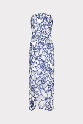 High Neck All Look Kait Floral Garden Embroidered Dress