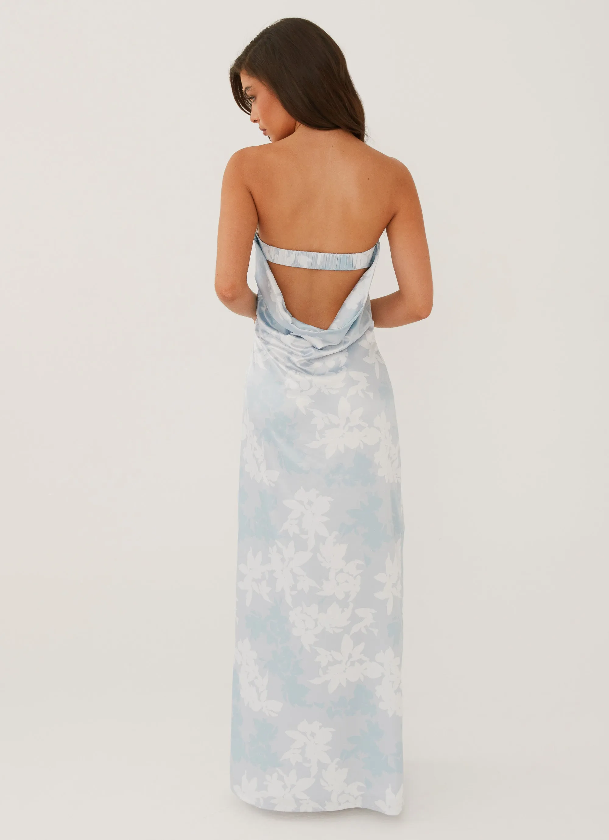 Guest Glam Love Me More Maxi Dress - Blue Blossom