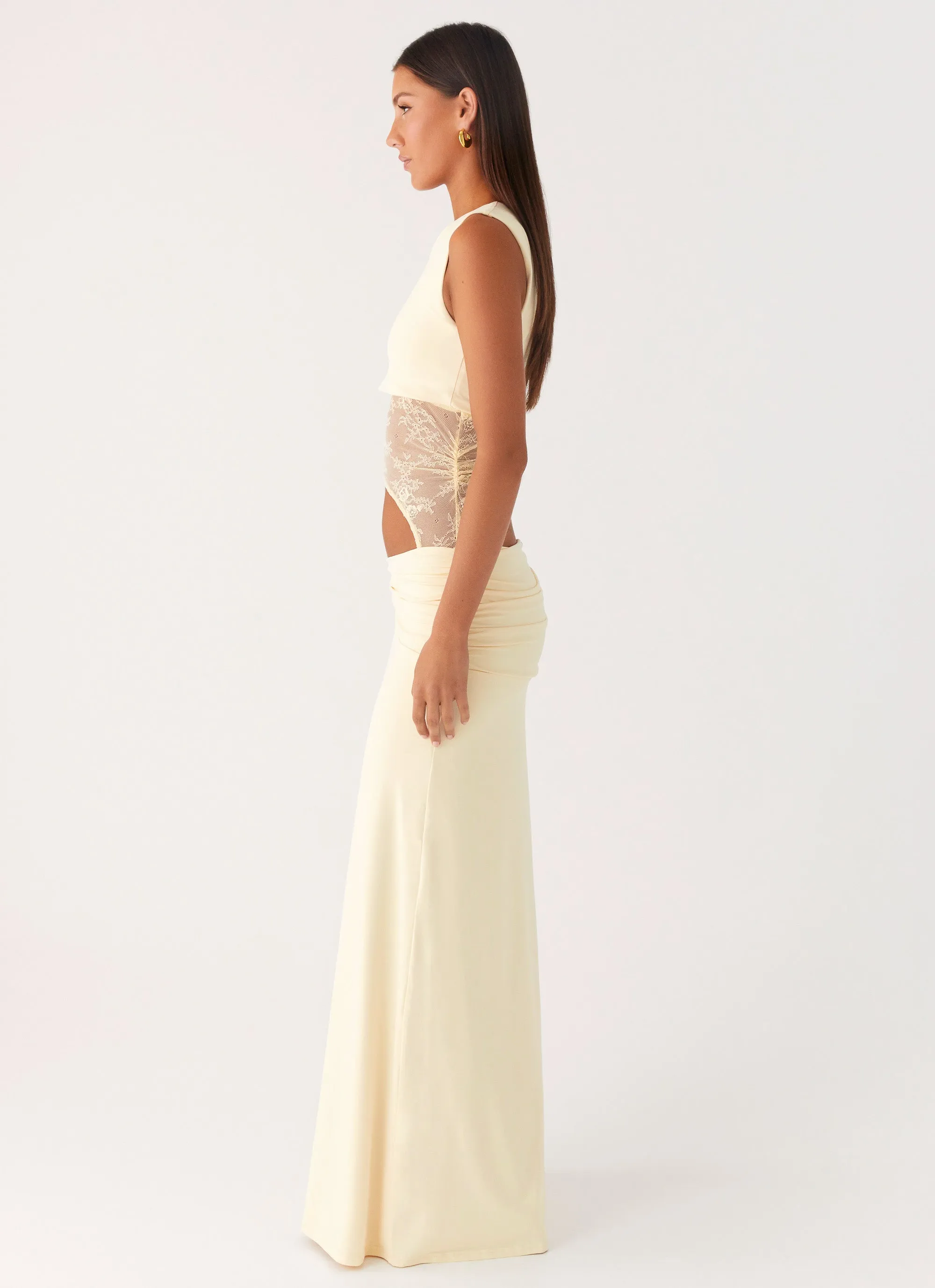 Love Motion Maxi Dress - Lemon Evening Motion