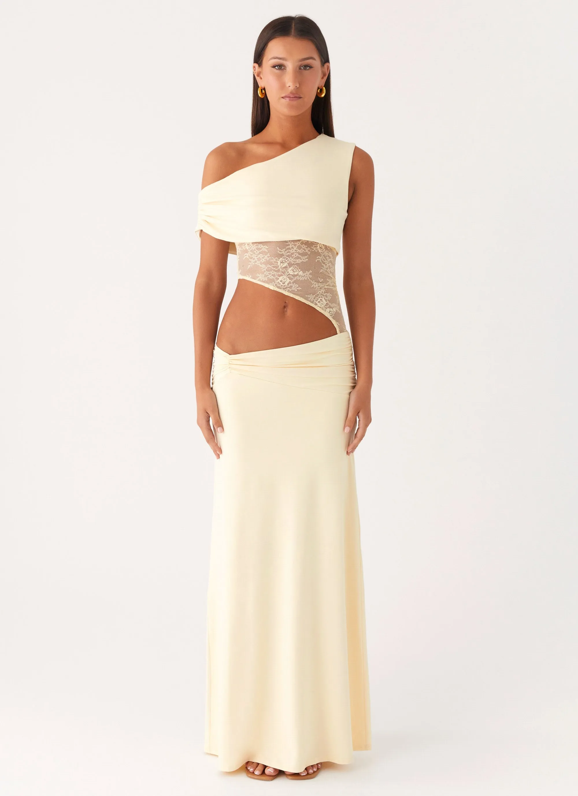 Chic Wear Love Motion Maxi Dress - Lemon