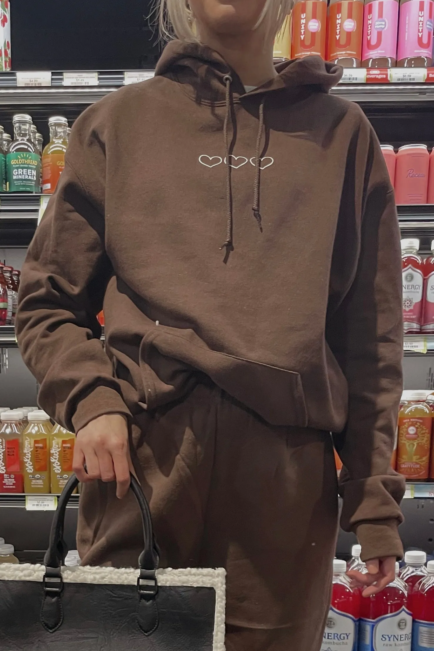 Weighted Hem Adjustable drawstring Love You More Hoodie