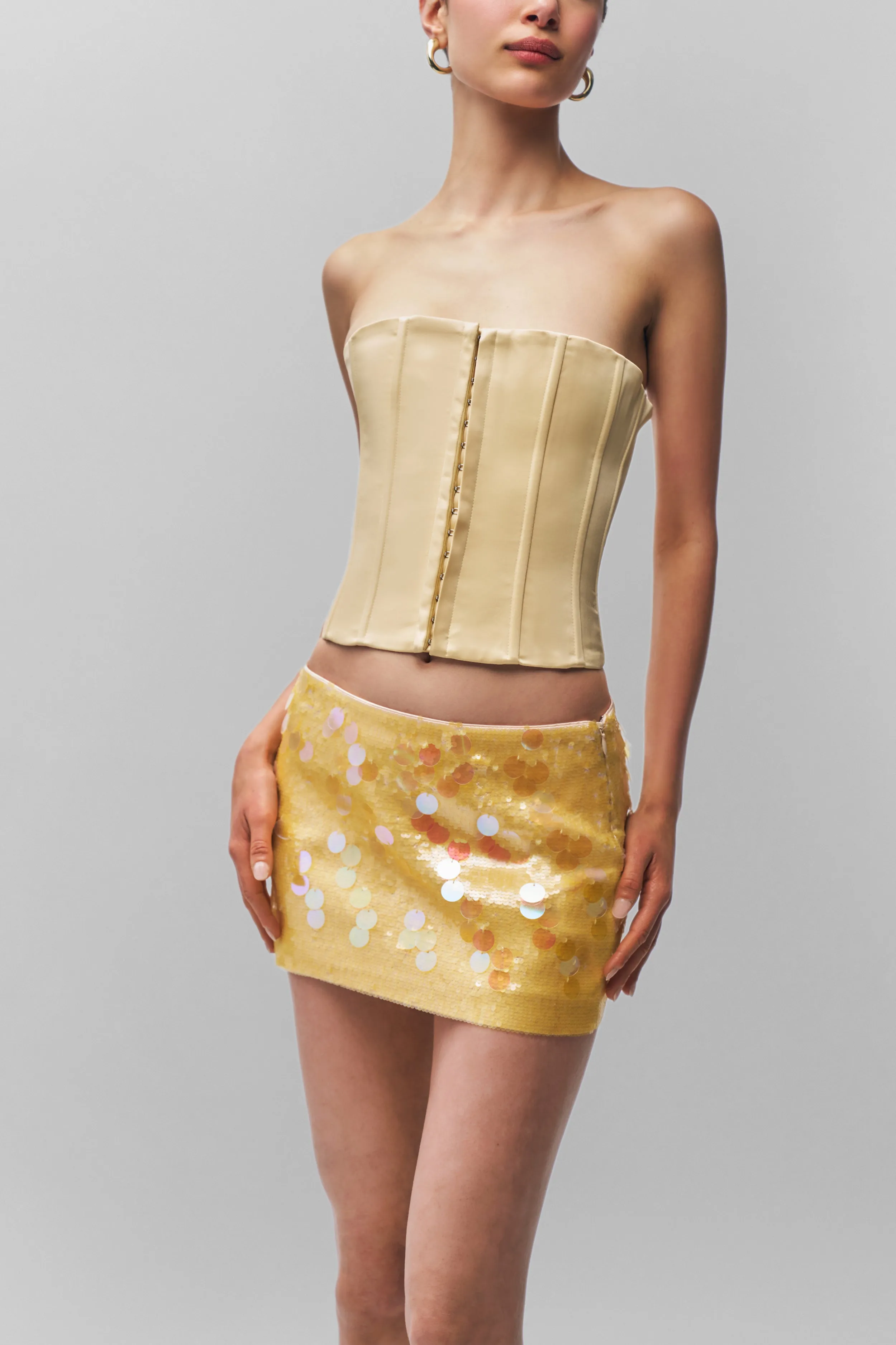 Chic Appeal Bold Mood Low Rise Paillette Skirt