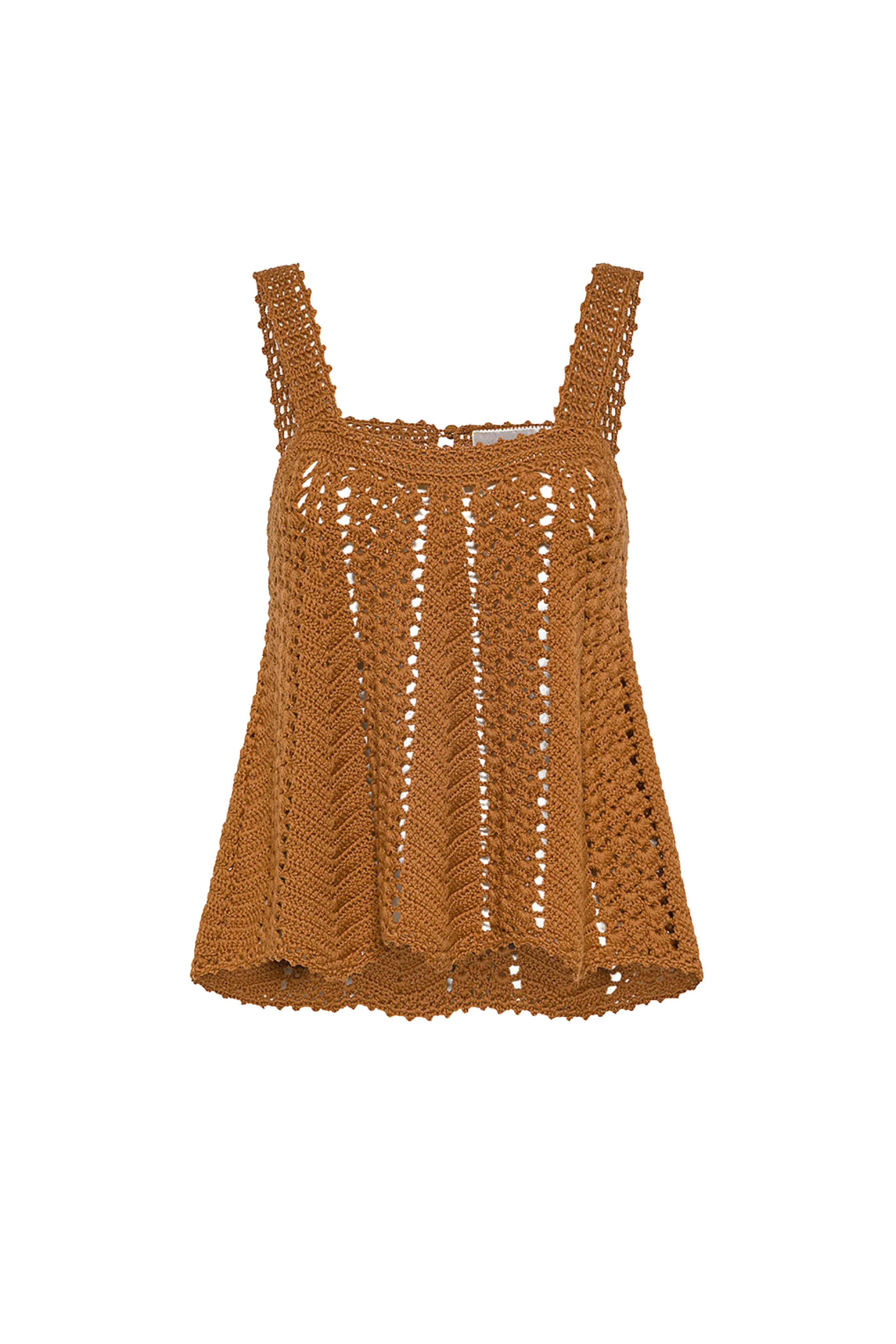 Tear Resistant Weave Lightweight Merinos Crochet Tank Top