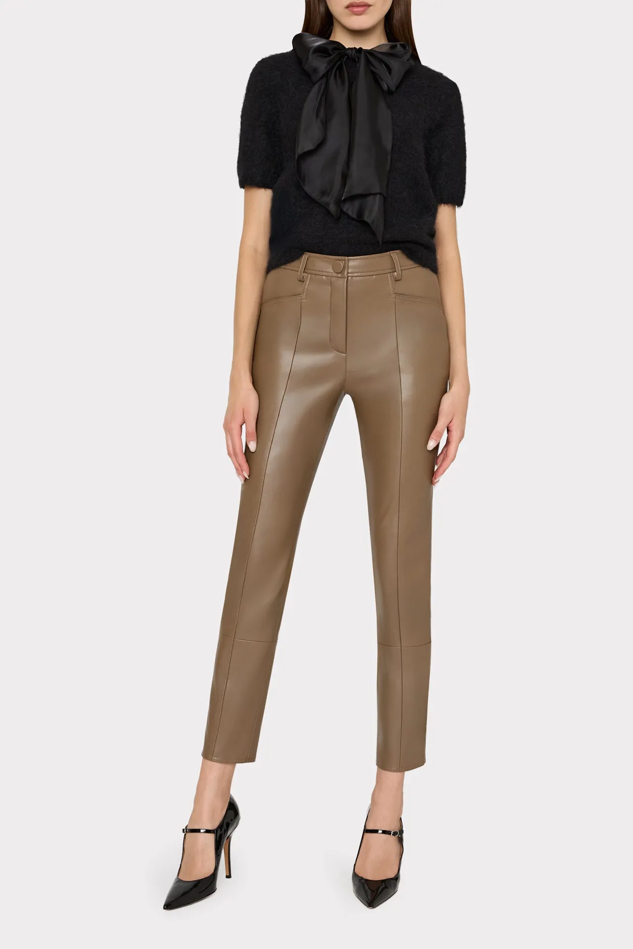 Bow Short Sleeve Sweater Simple Style SeamFreeShoulder