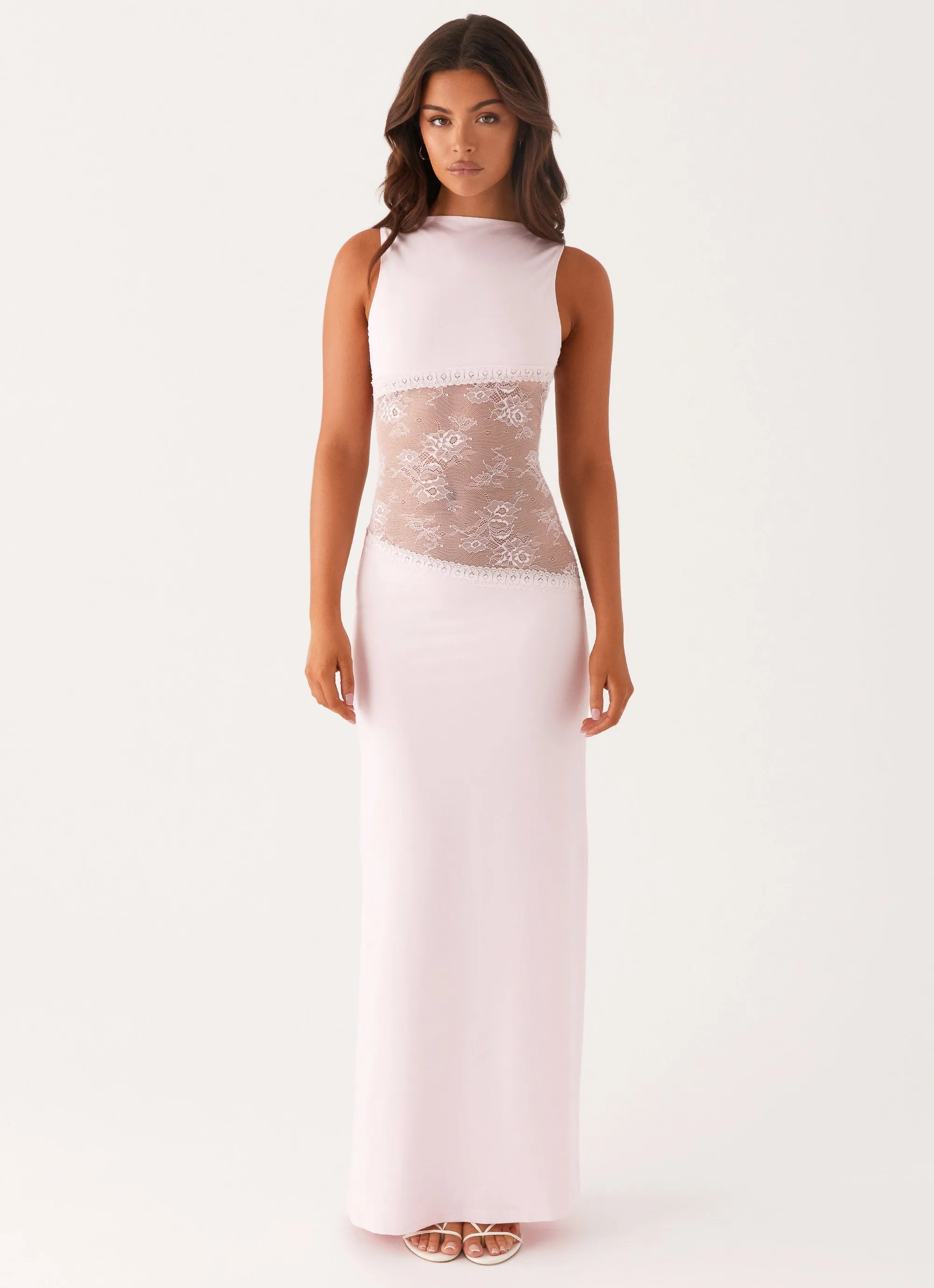 Lucinda Maxi Dress - Pink Classic Style Formal Look