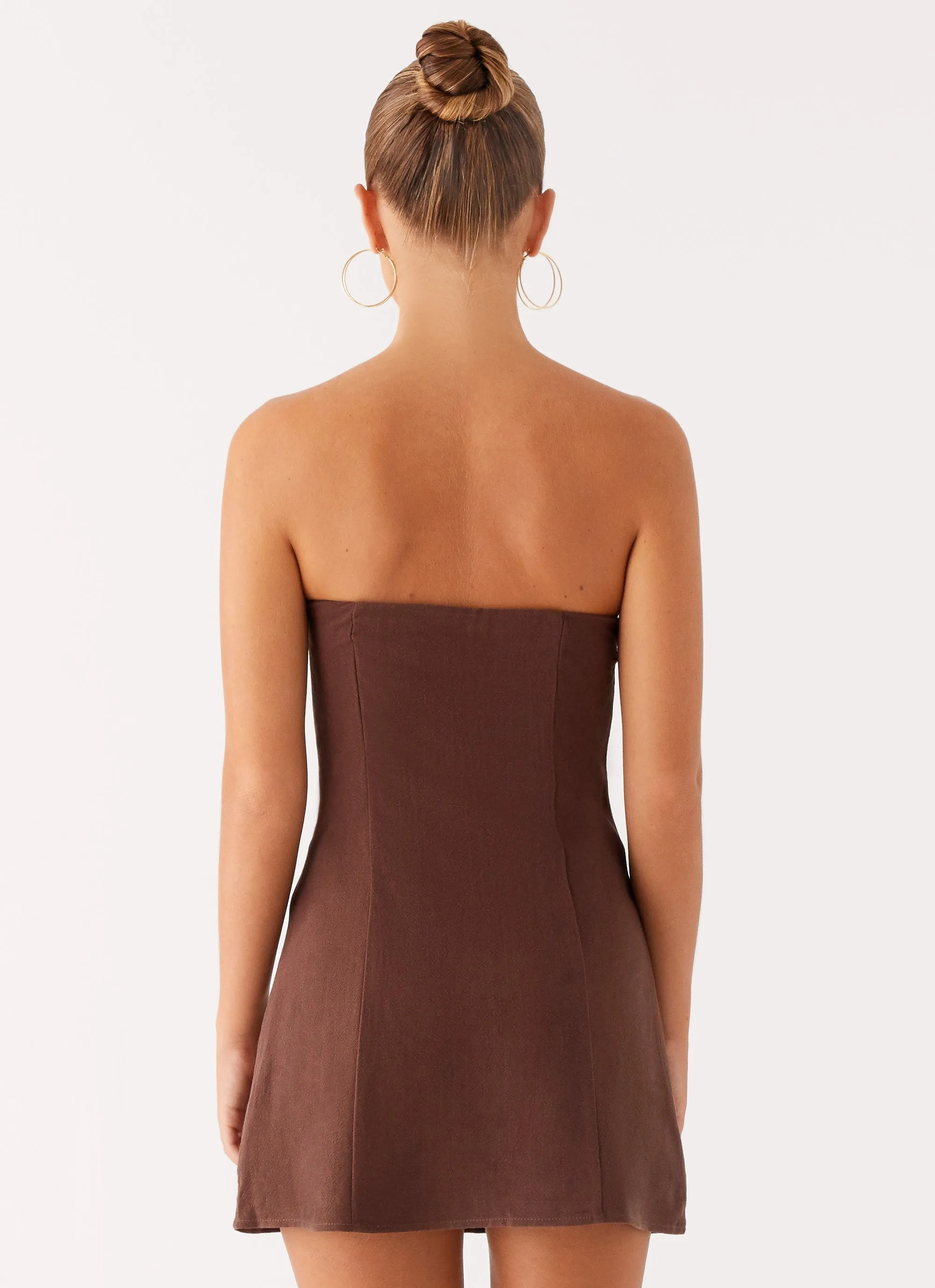 Ludo Mini Dress - Chocolate Applique-Detail