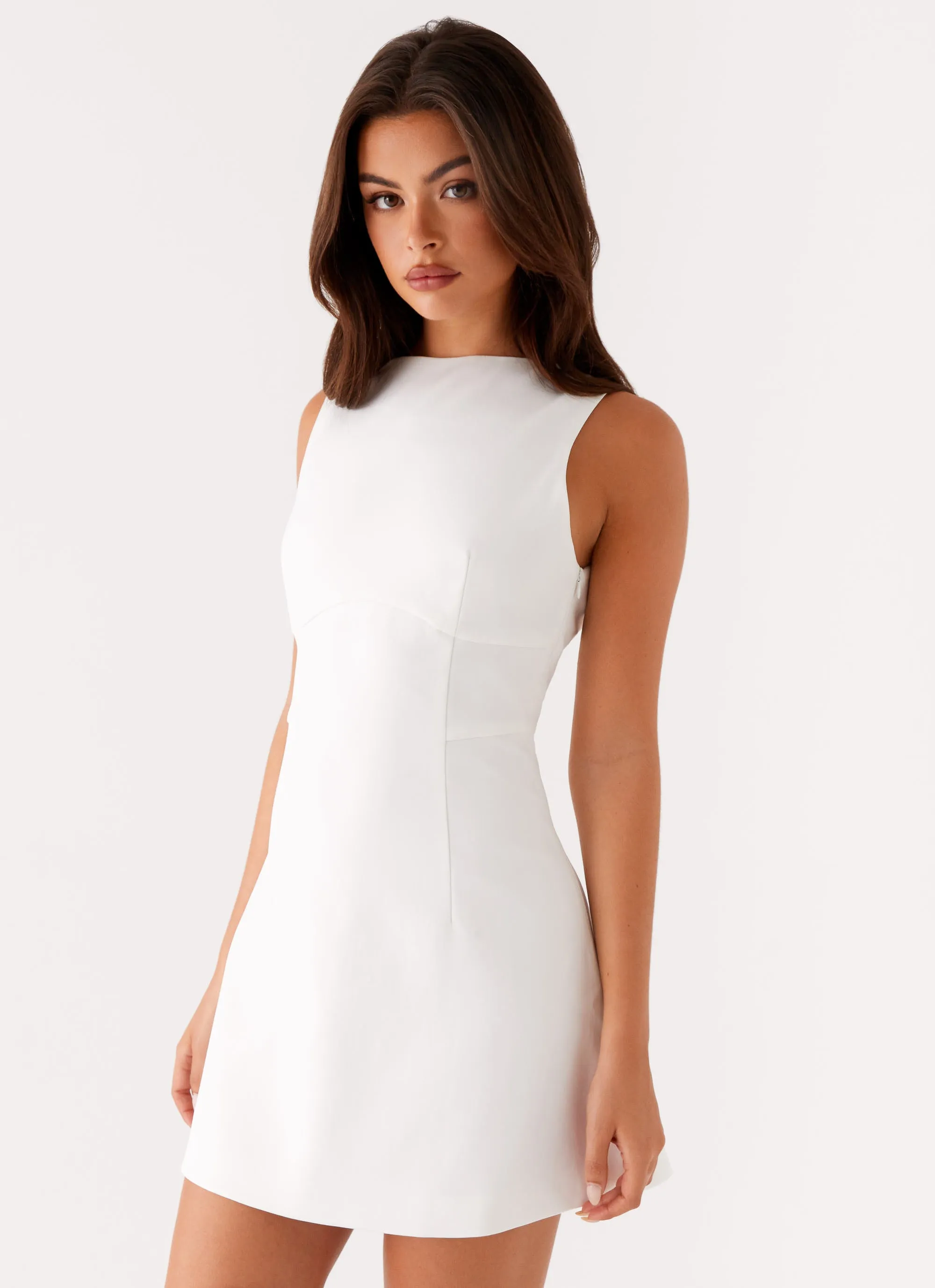 Lulita Mini Dress - White Minimalist fashion