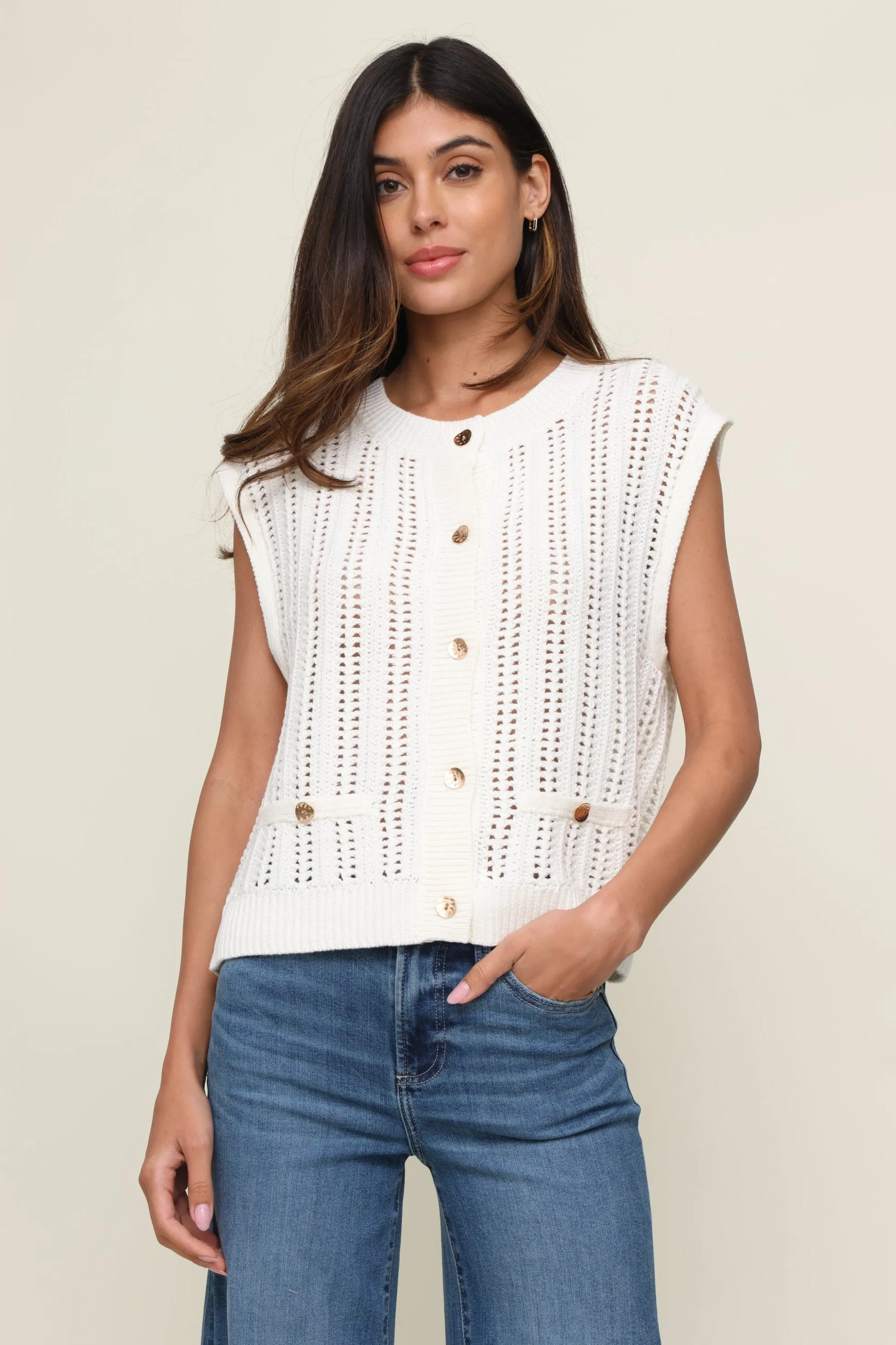 Relaxed Sweatshirt Tencel Blend Fabric Luna Sweater Vest