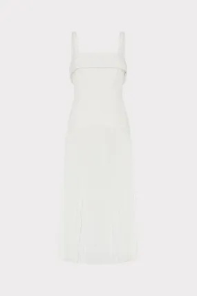 Layerable Piece Nala Poplin Pleated Combo Midi Dress