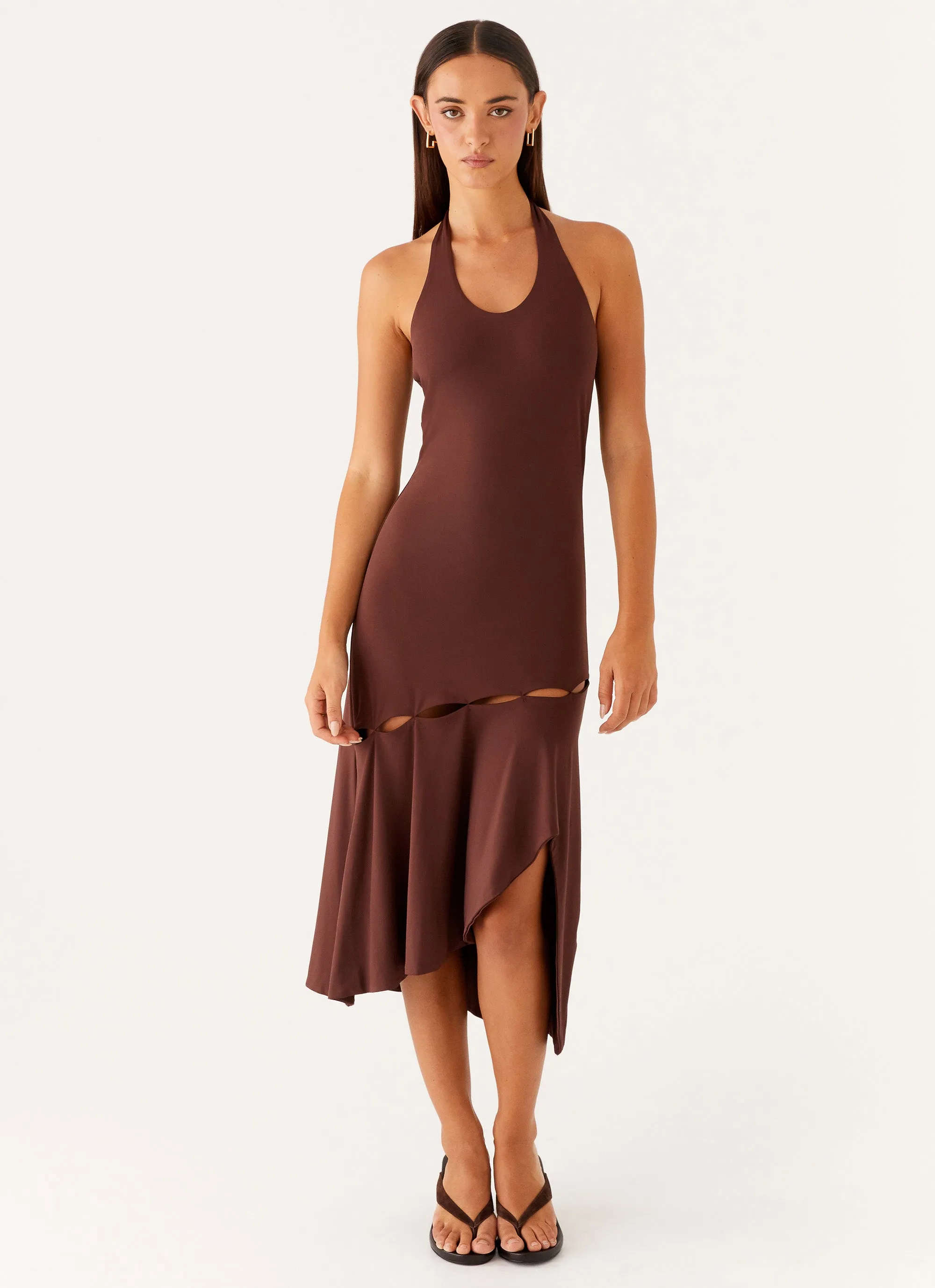 Fast Times Midi Dress - Chocolate Love Soft