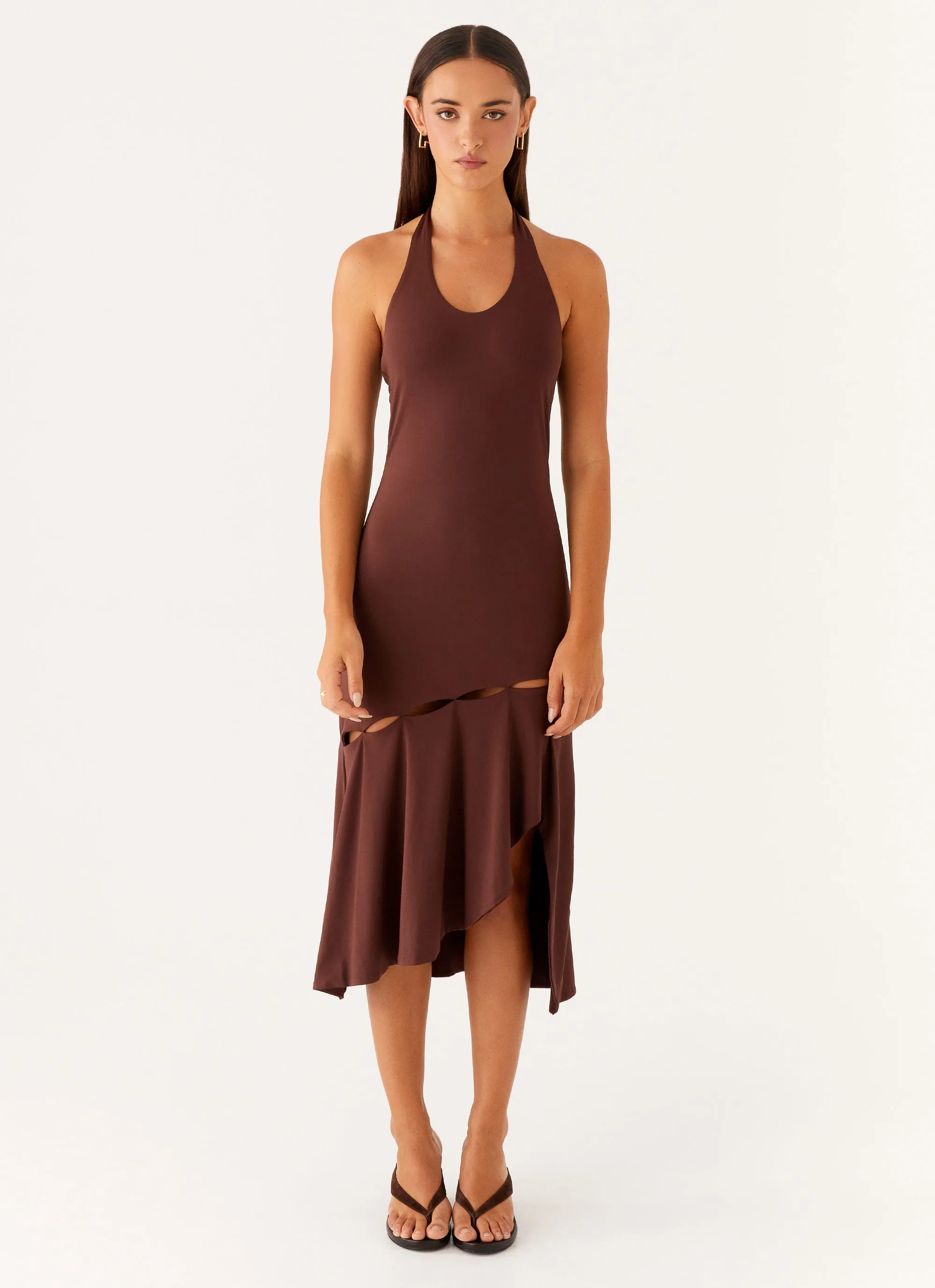Fast Times Midi Dress - Chocolate Non-Iron