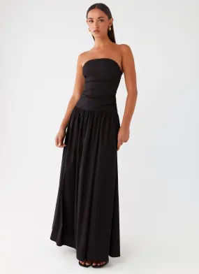 Relax Line Cozy Mood Carmel Maxi Dress - Black