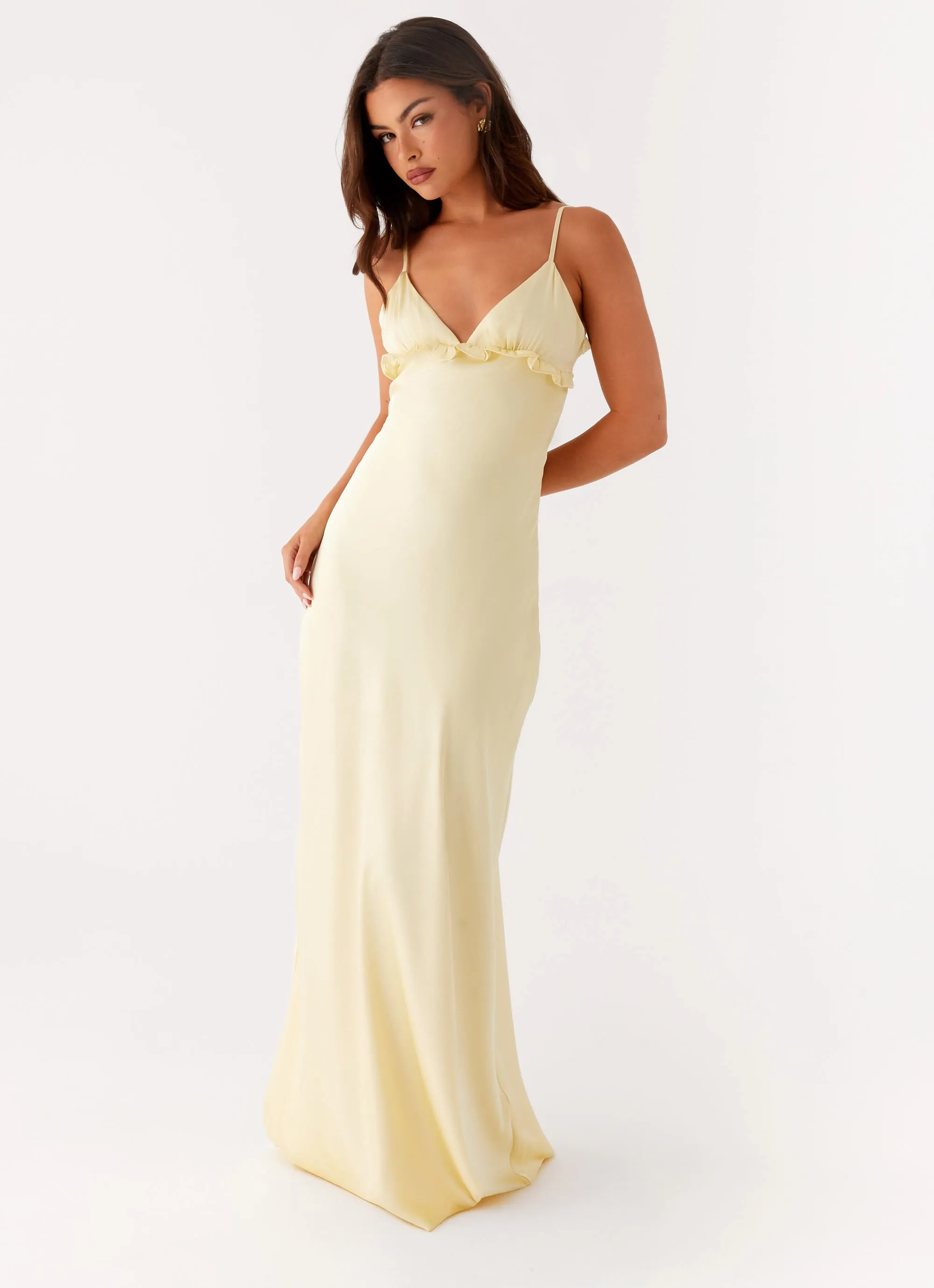 Elona Maxi Dress - Baby Yellow NonSlipClosure