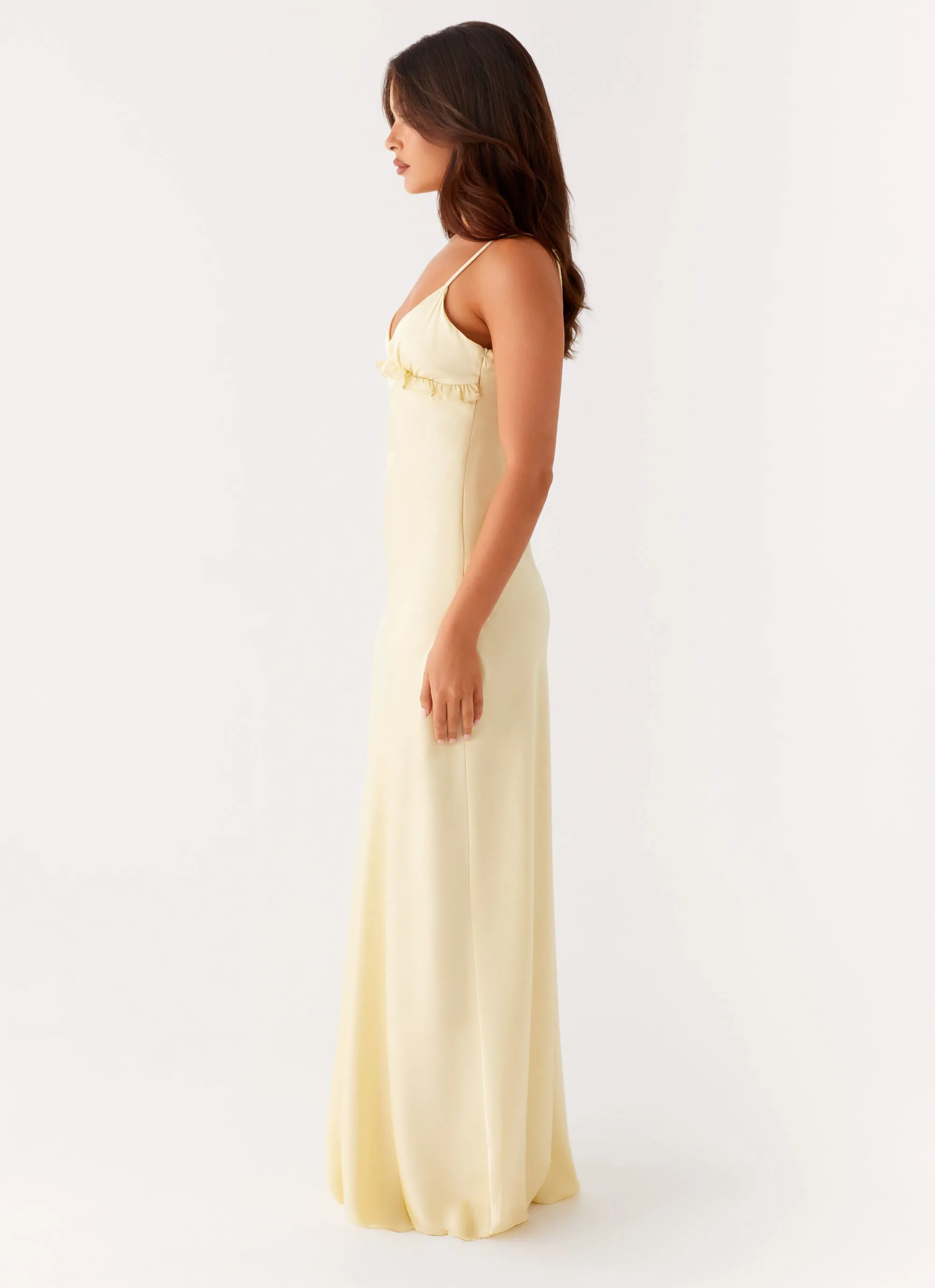 Elona Maxi Dress - Baby Yellow Fashionable Cut