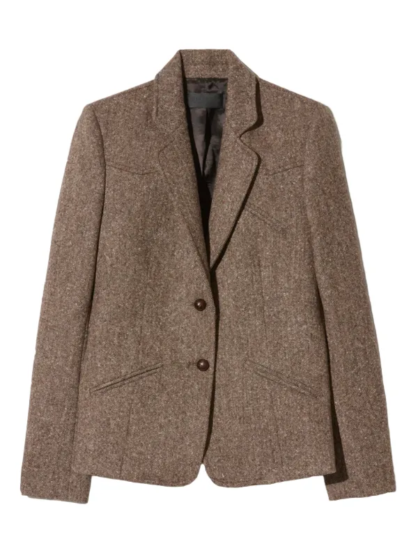 Lyon Jacket in Brown Donegal Cool Climate TearResistant Ripstop Nylon