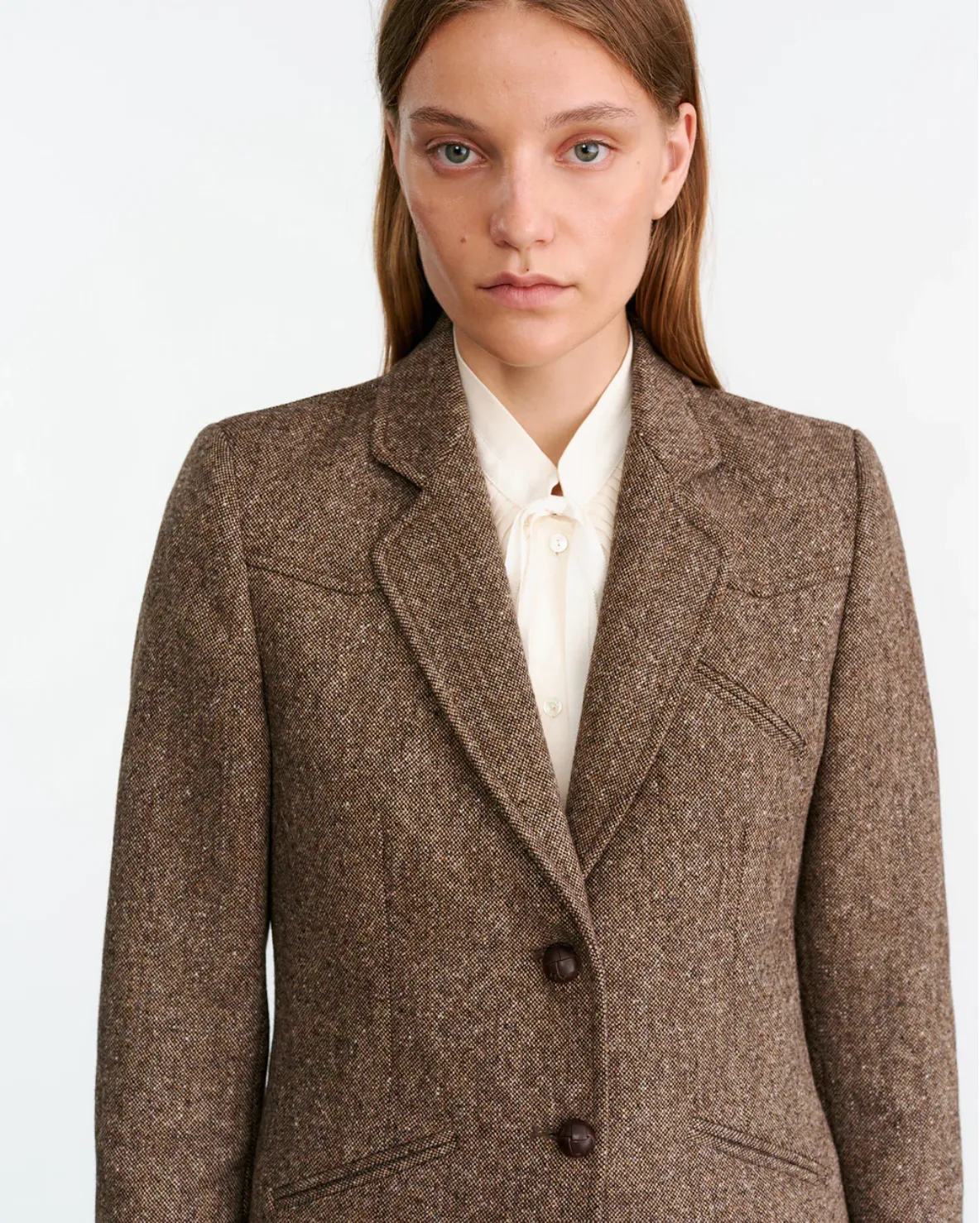 Lyon Jacket in Brown Donegal Express Belted