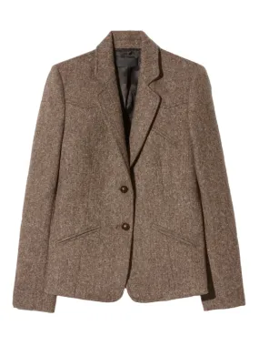 Lyon Jacket in Brown Donegal Cool Climate TearResistant Ripstop Nylon