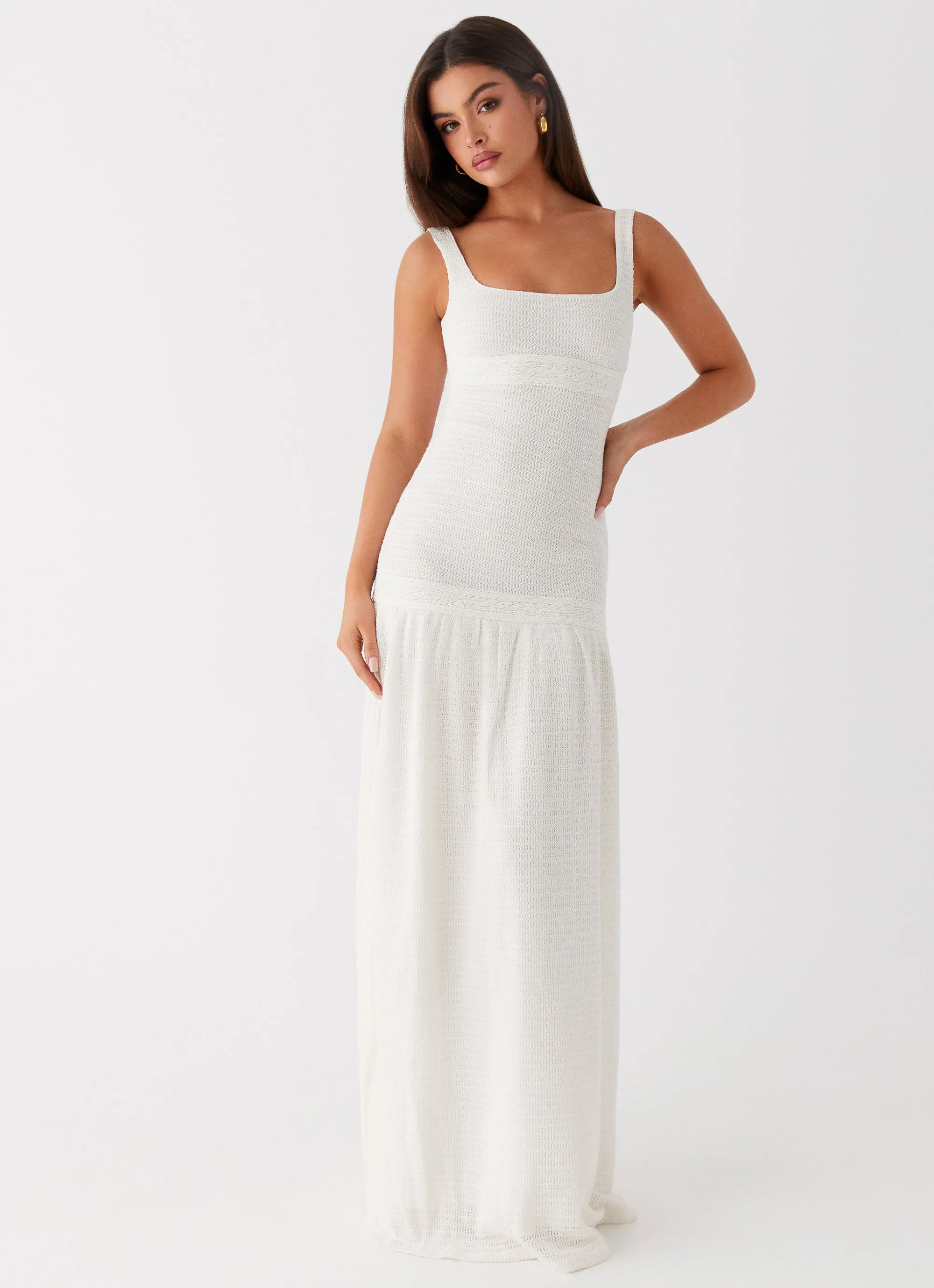 Lyrical Maxi Dress - Ivory Subtle Motion Summer Ease