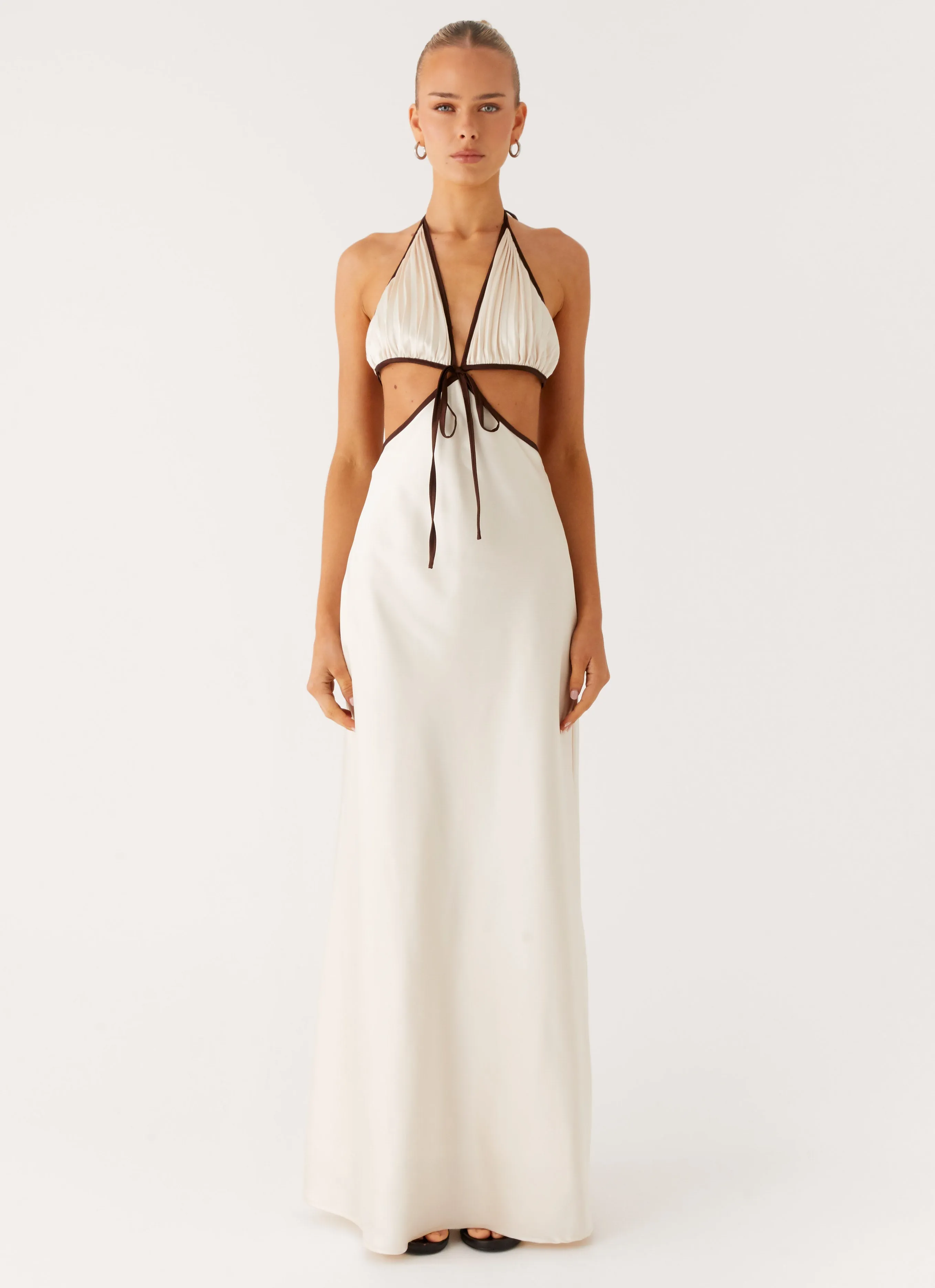 Mabel Maxi Dress - Cream LayeredHemline