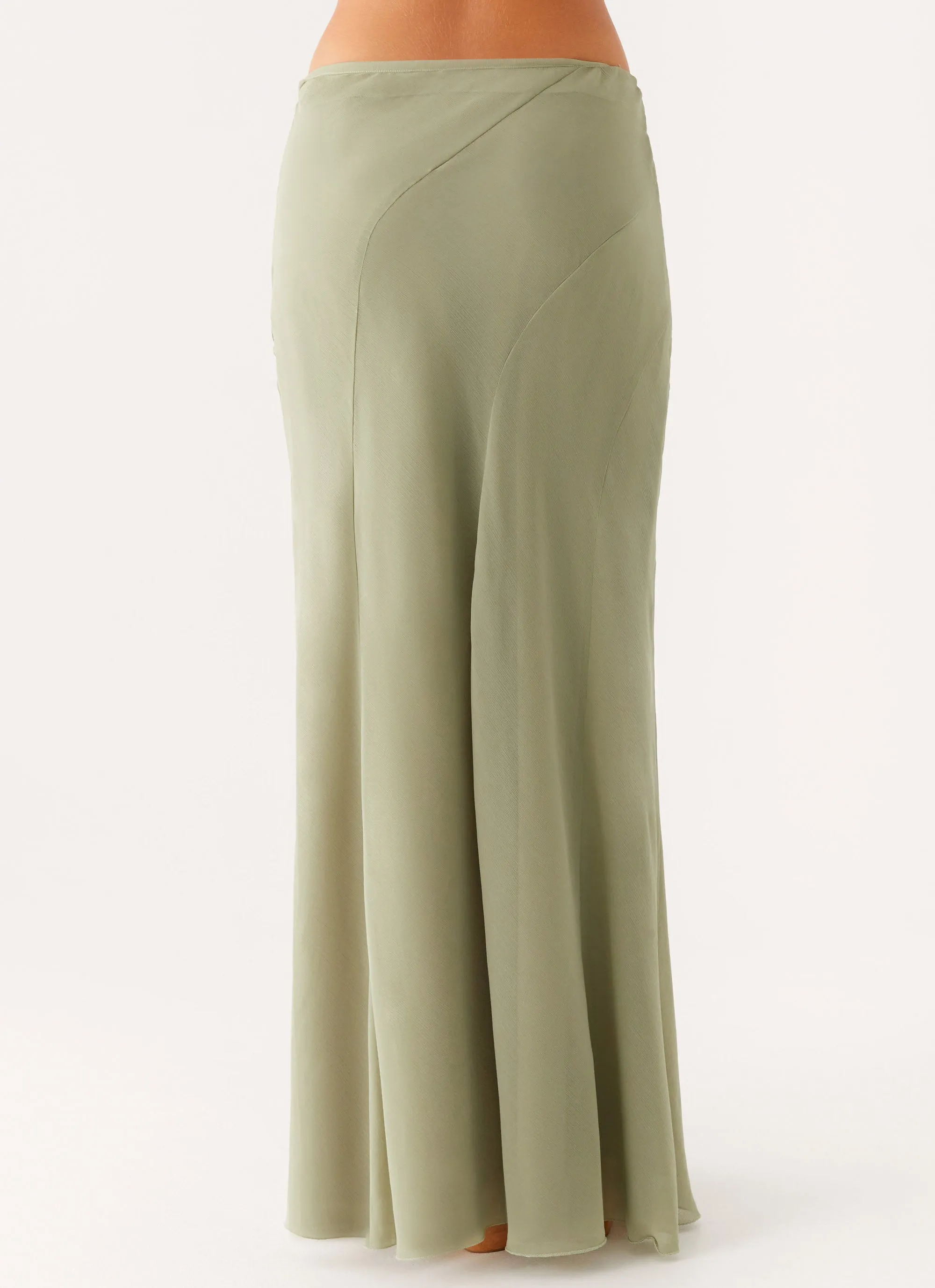 Maddox Maxi Skirt - Sage Luxury Feel Fashion Combo
