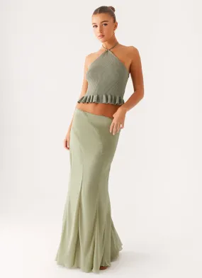 Maddox Maxi Skirt - Sage Beach Day