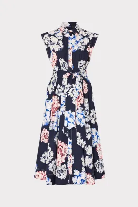 Flattering Fit for All Jules Printed Poplin Midi Dress