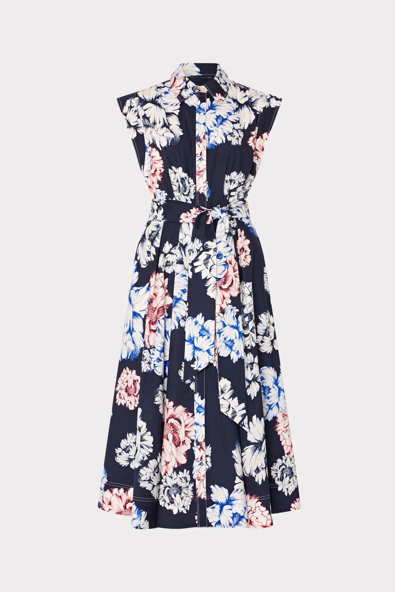 Flattering Fit for All Jules Printed Poplin Midi Dress