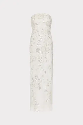 Magnolia Beaded Dream Sequin Maxi Dress Calm Shine