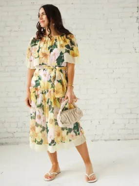 Magnolia Blooms Dress Chic Layered Wear