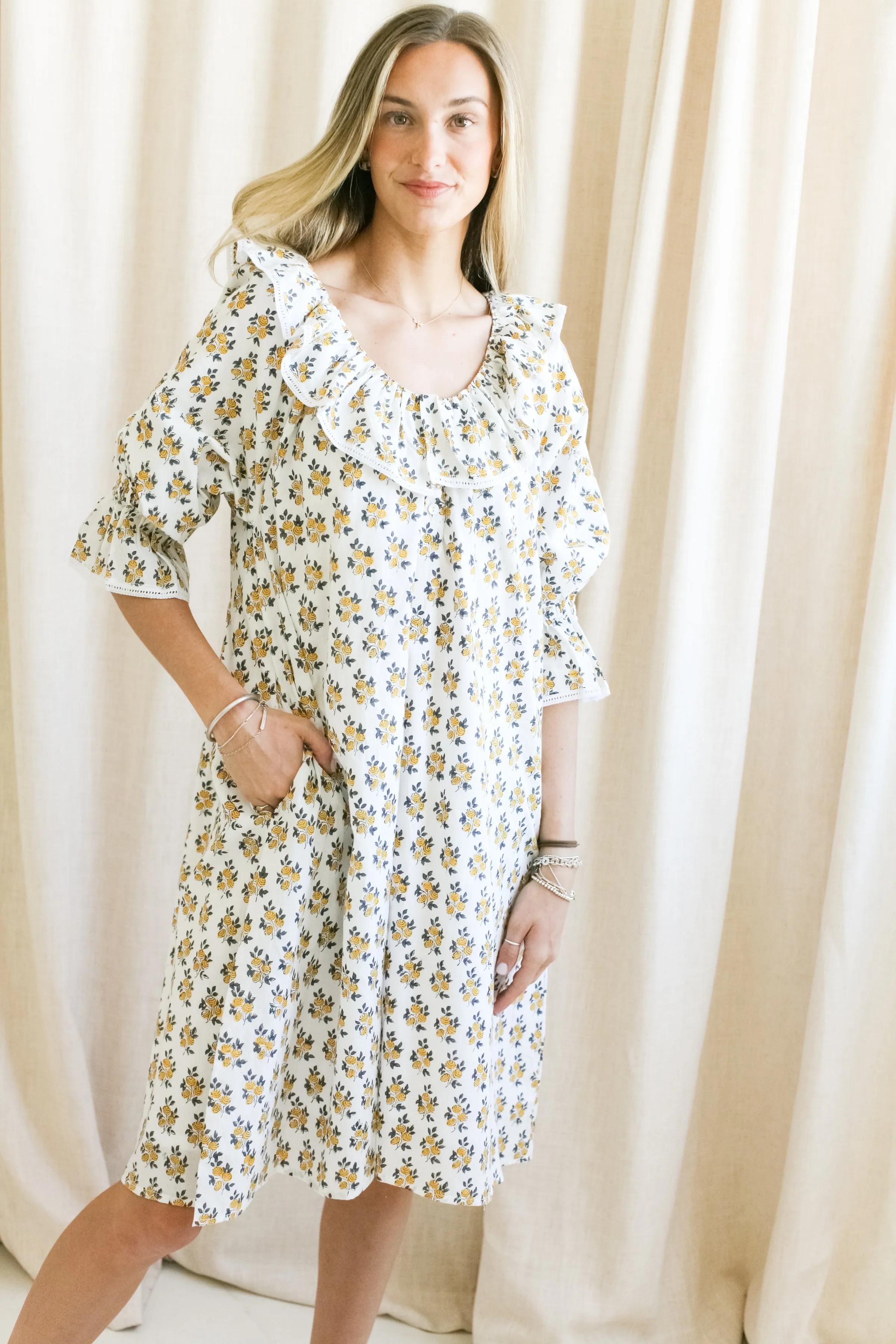 Airy Fabric Maison de Fr??d??ric Kitty House Dress