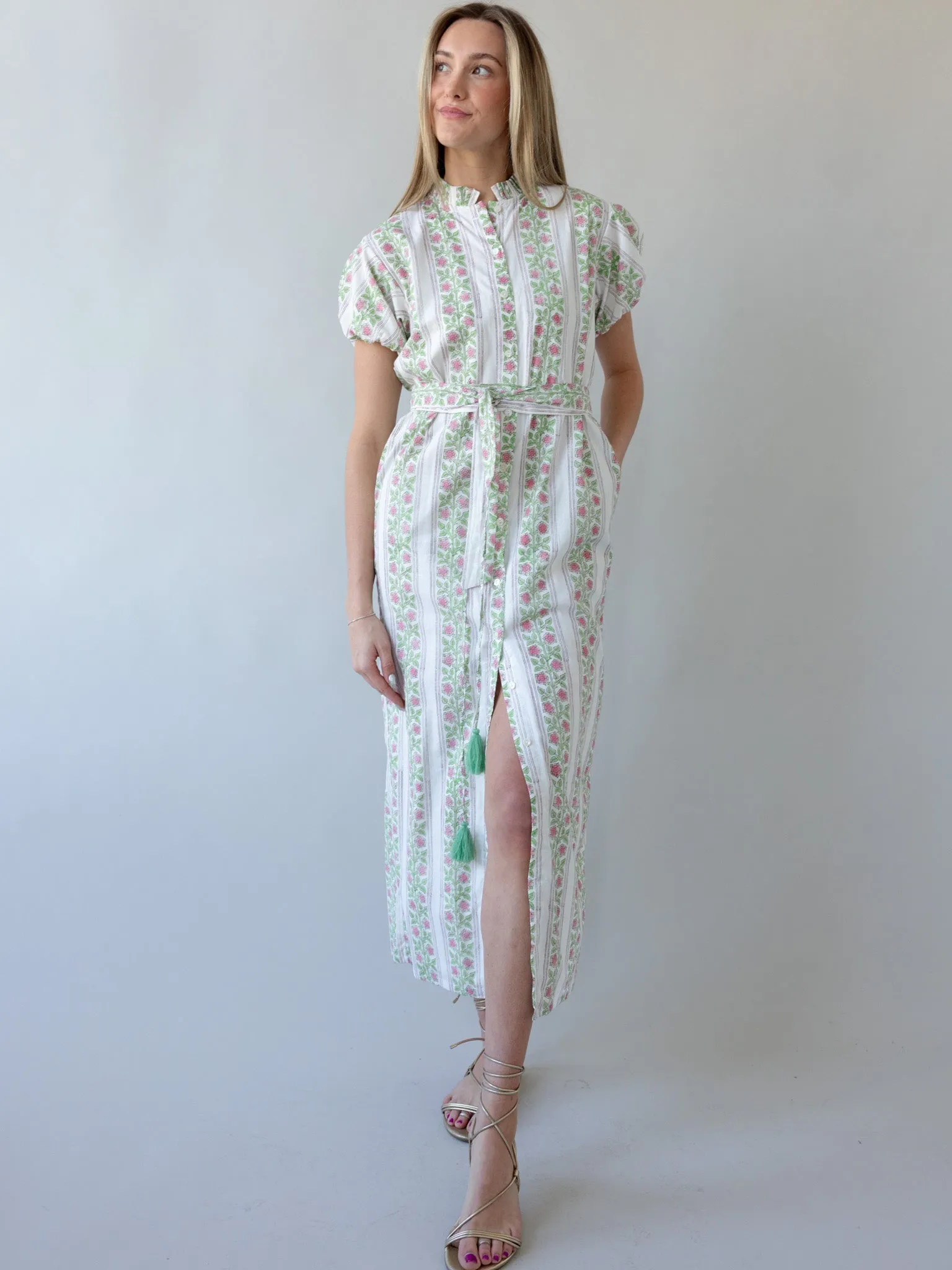 Urban Drape Maison De Frederic Pink Maxi Dress