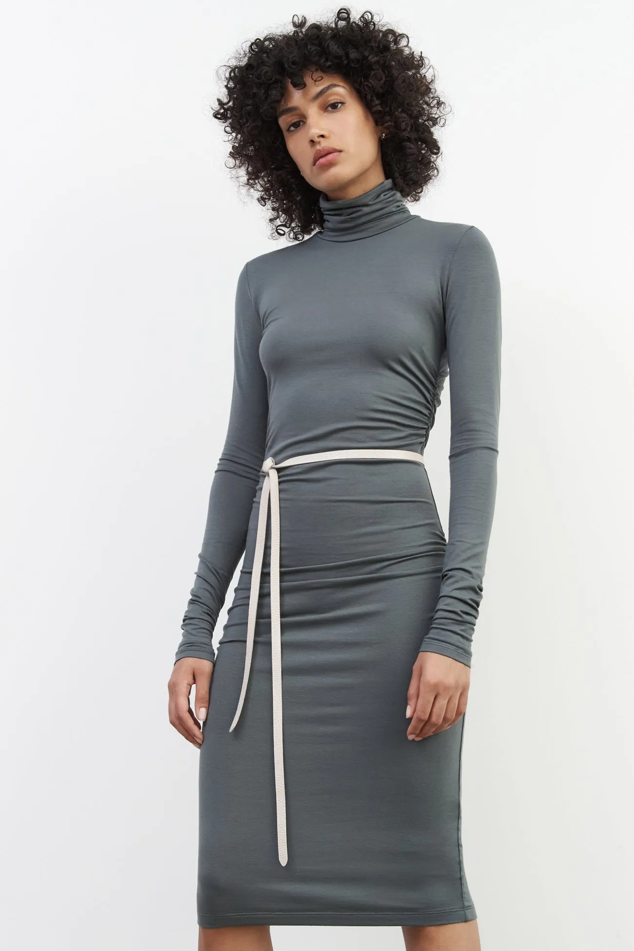 Contrast Topstitching Detail Malia Belt