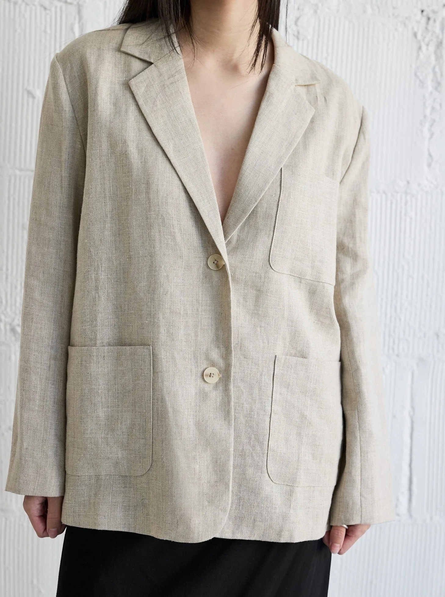 Malia Blazer - Natural Waterproof Stitch Details Urban Hike Style