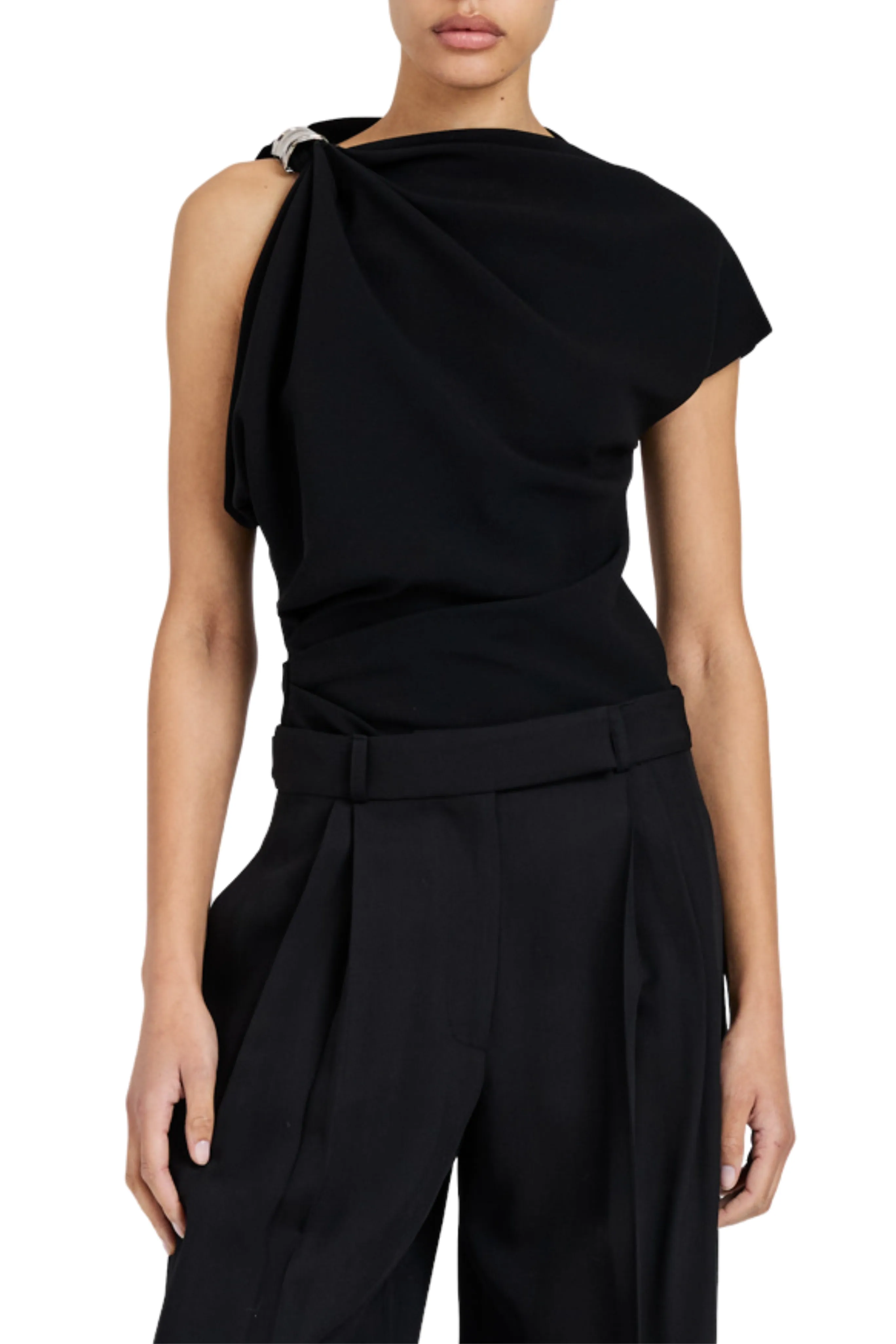 Malika Top in Matte Double Crepe SeamlessSidePanels