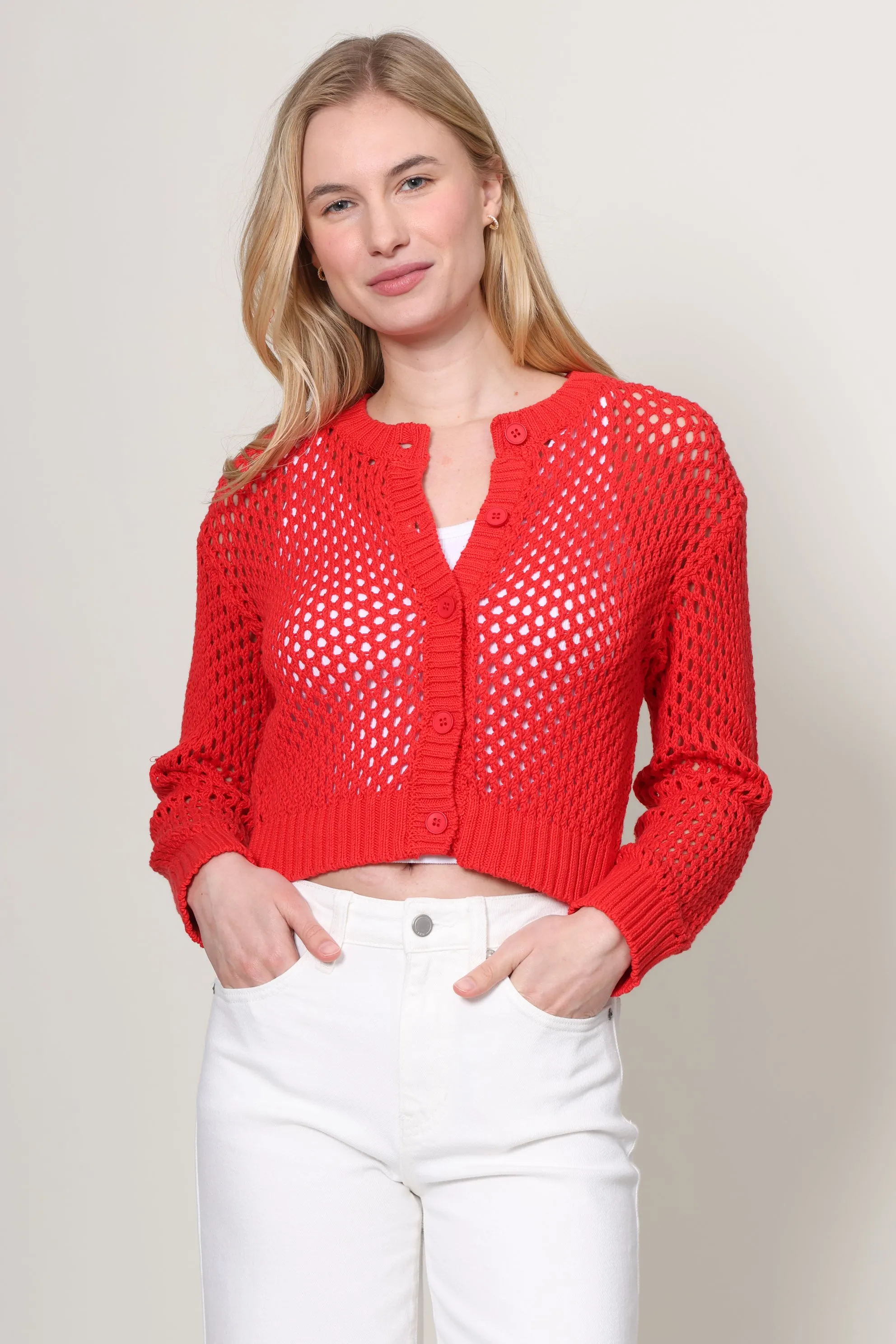 Mallorca Crochet Cardigan OdorResistant Finish