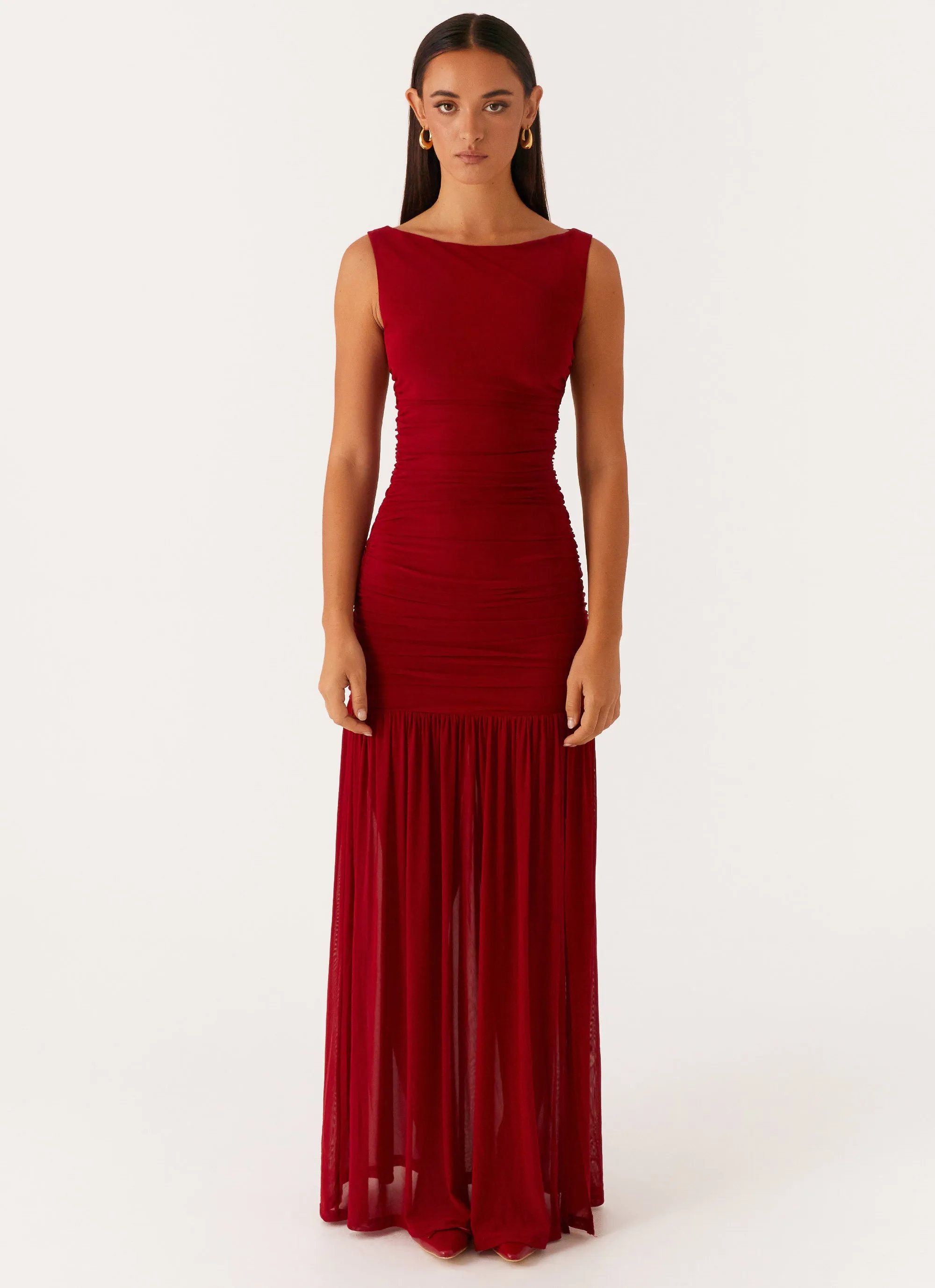 Manon Maxi Dress - Red Timeless Trend