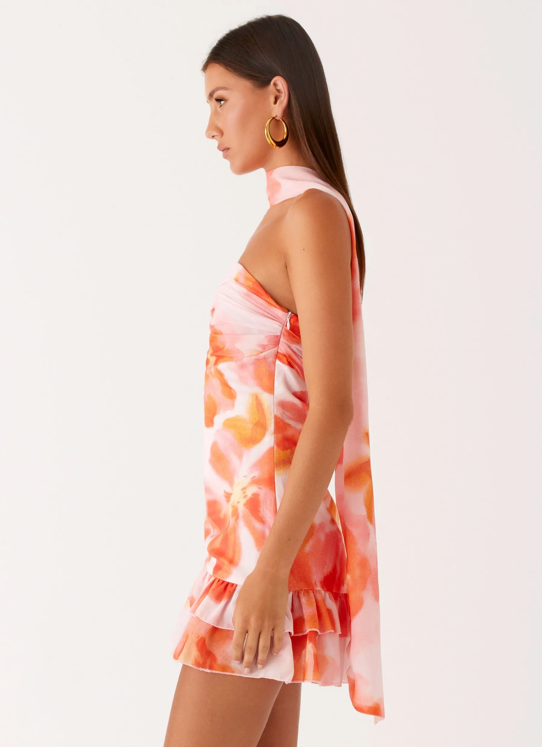 Villa Mood Manon Scarf Mini Dress - Blushing Blossom