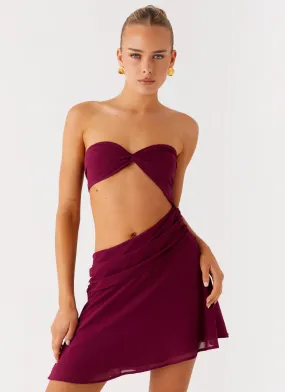 Padded-Bust Marbella Mini Dress - Violetta