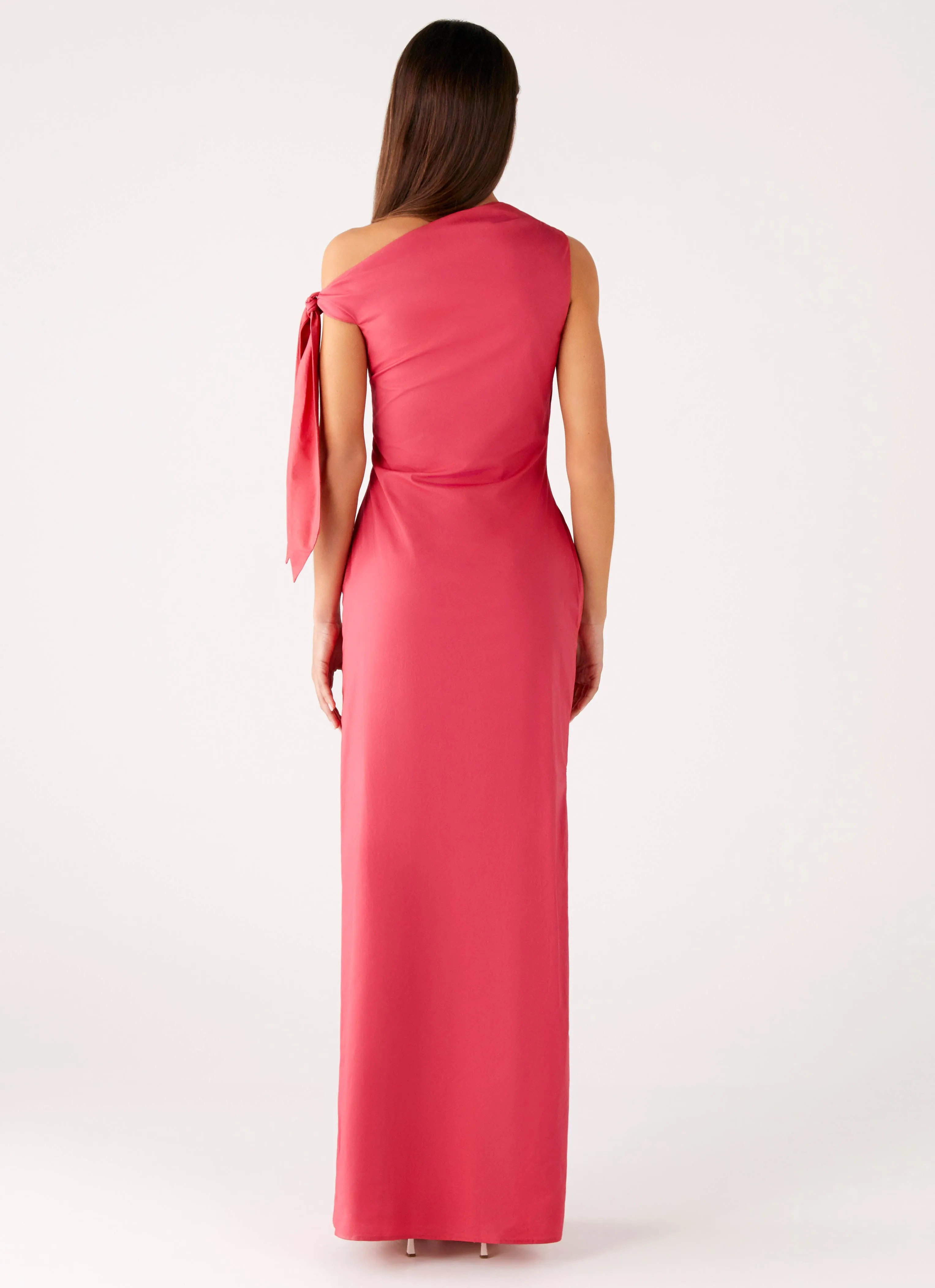 Marella Maxi Dress - Coral Natural Wrap SoftTouchTexture