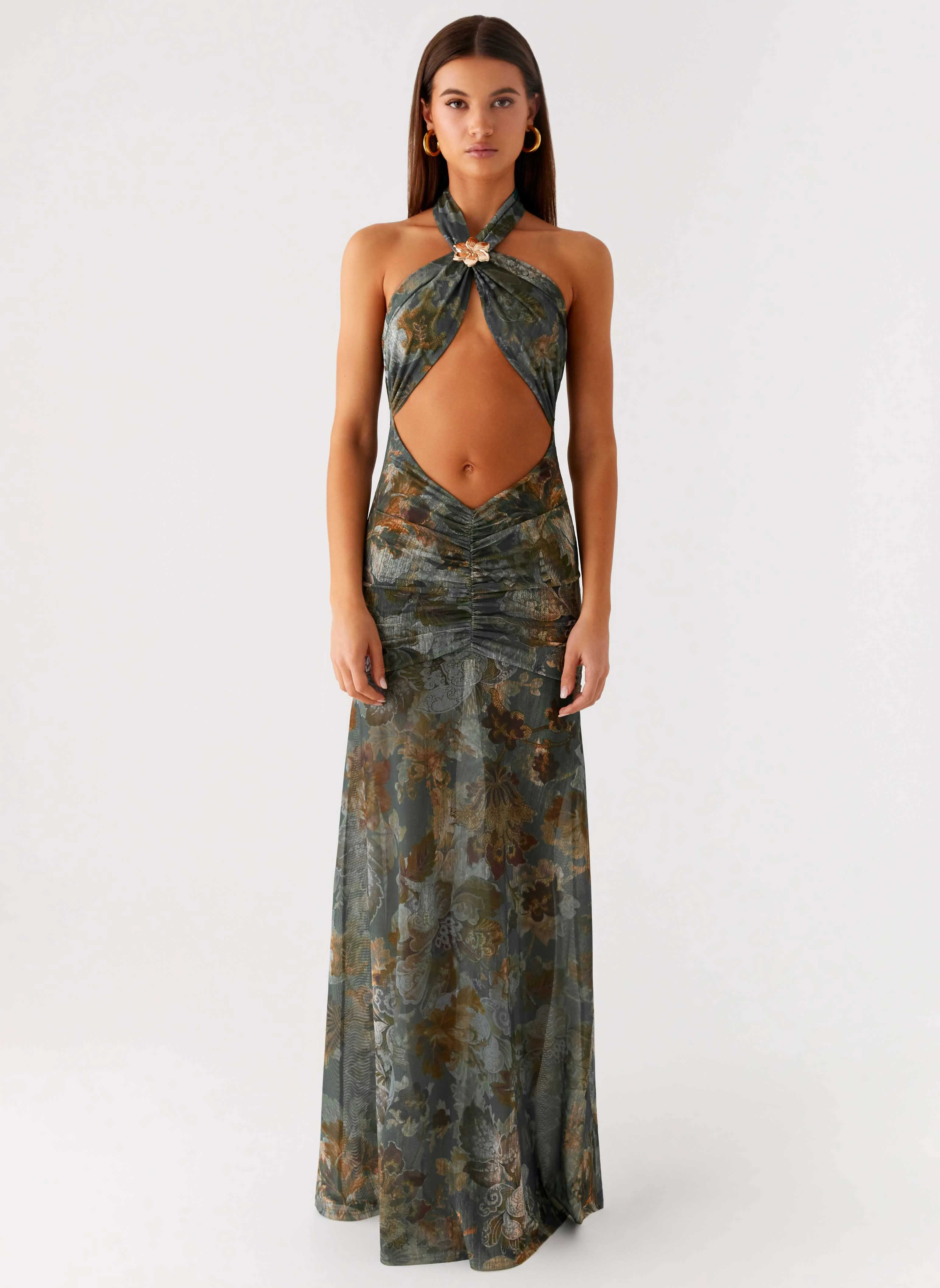 Mariam Maxi Dress - Vintage Blossom Smart Casual Flattering Comfort Wear