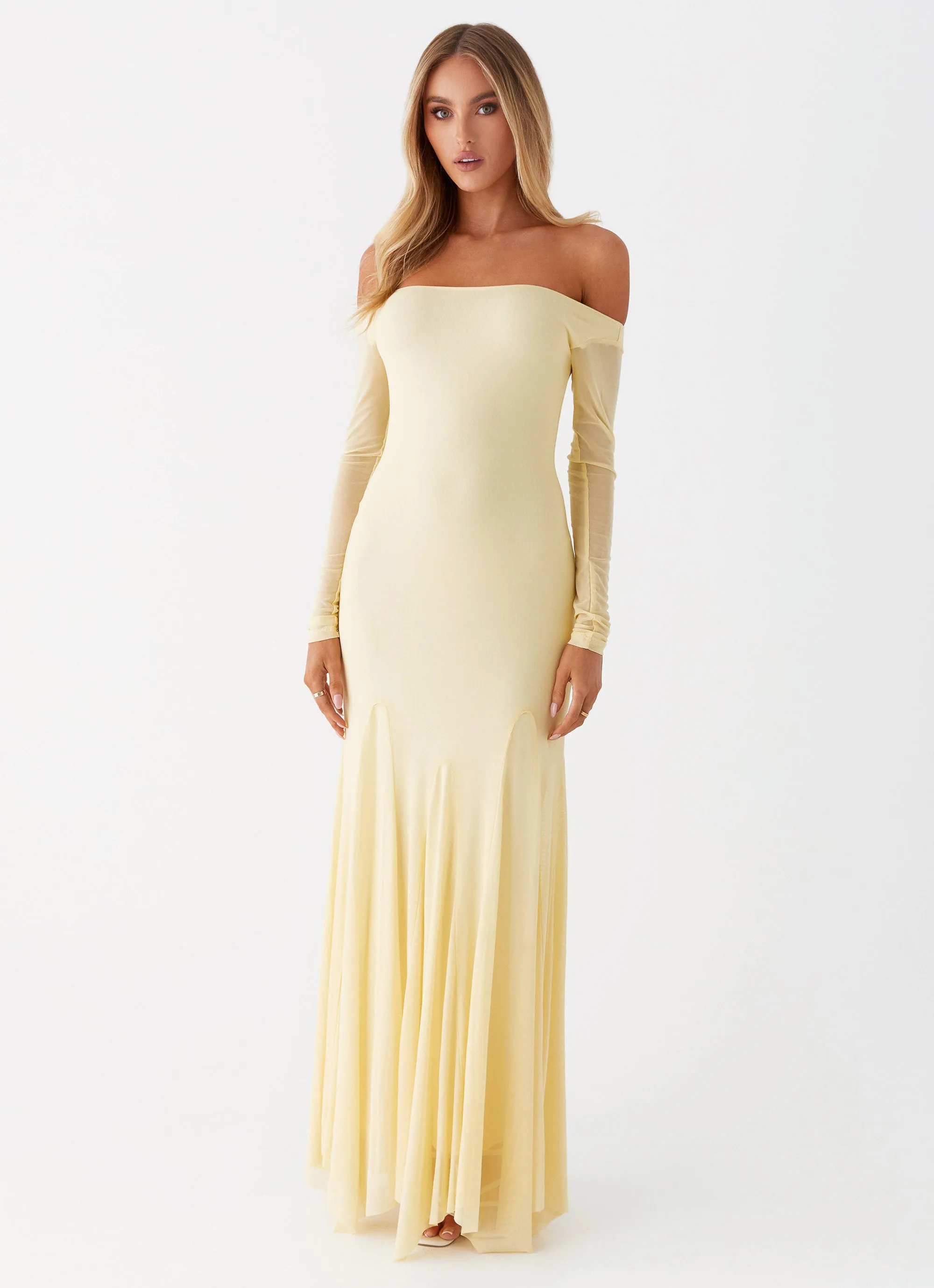 Maribel Maxi Dress - Yellow Warm Base Beadwork
