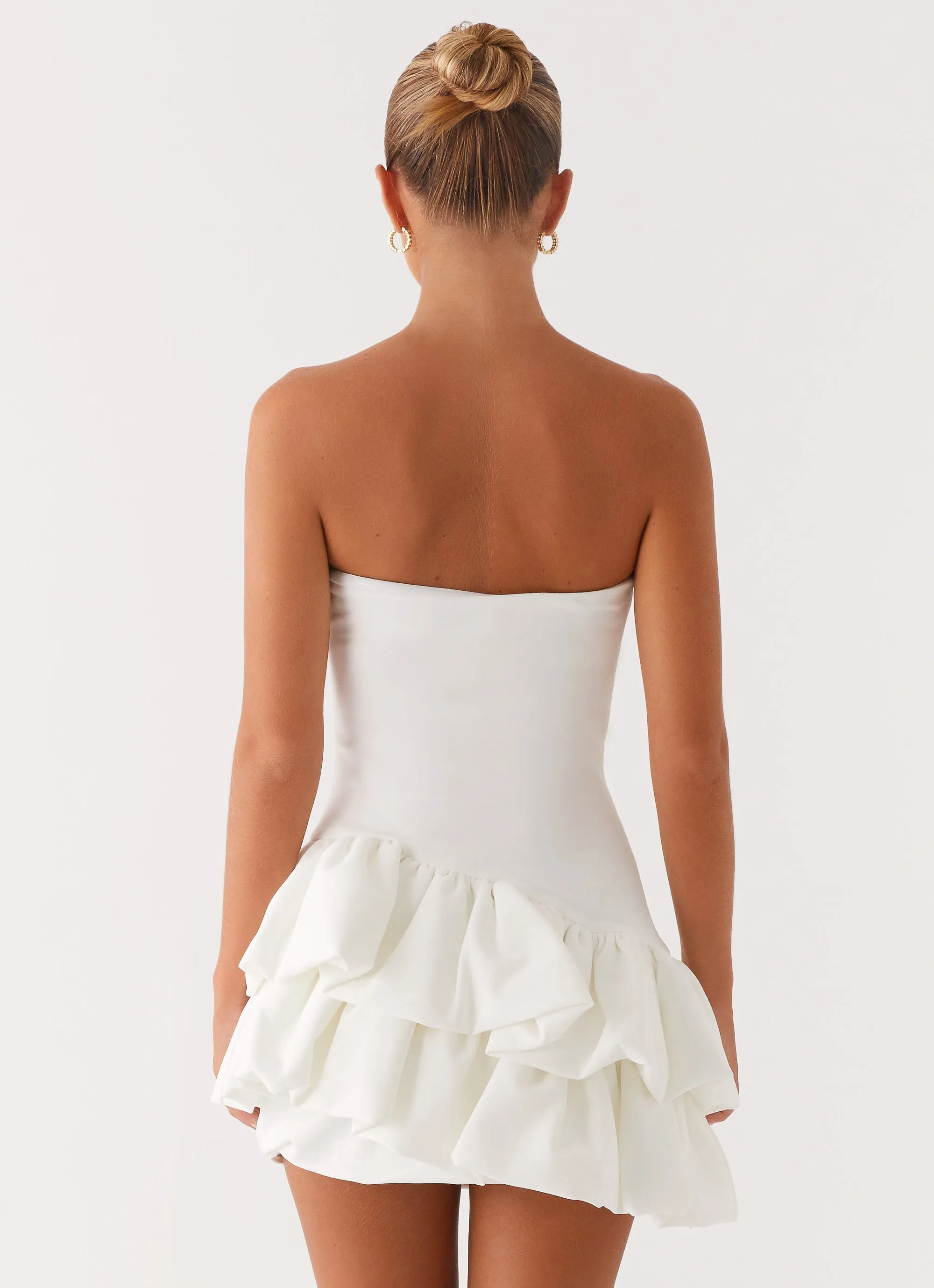 Timeless Comfort Simple Shape Marie Mini Dress - White