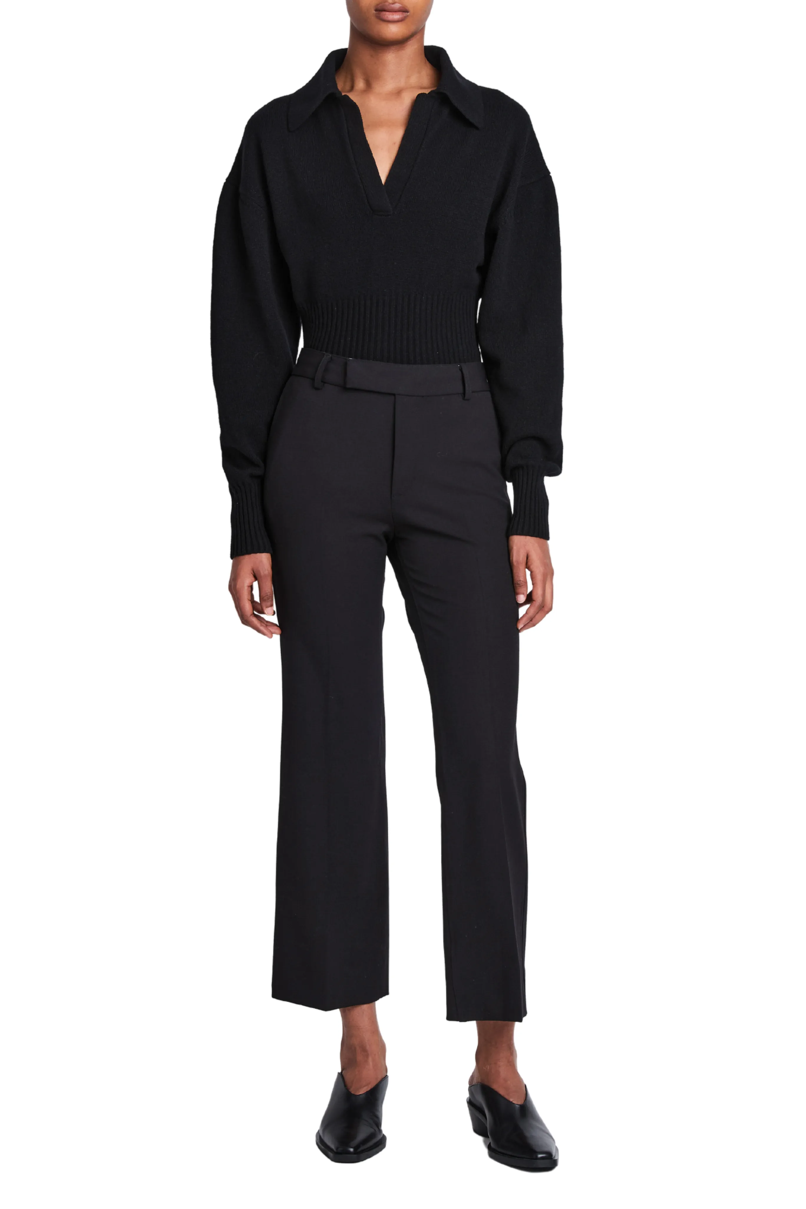 Marlene Wool Pant Double Stitched Seams