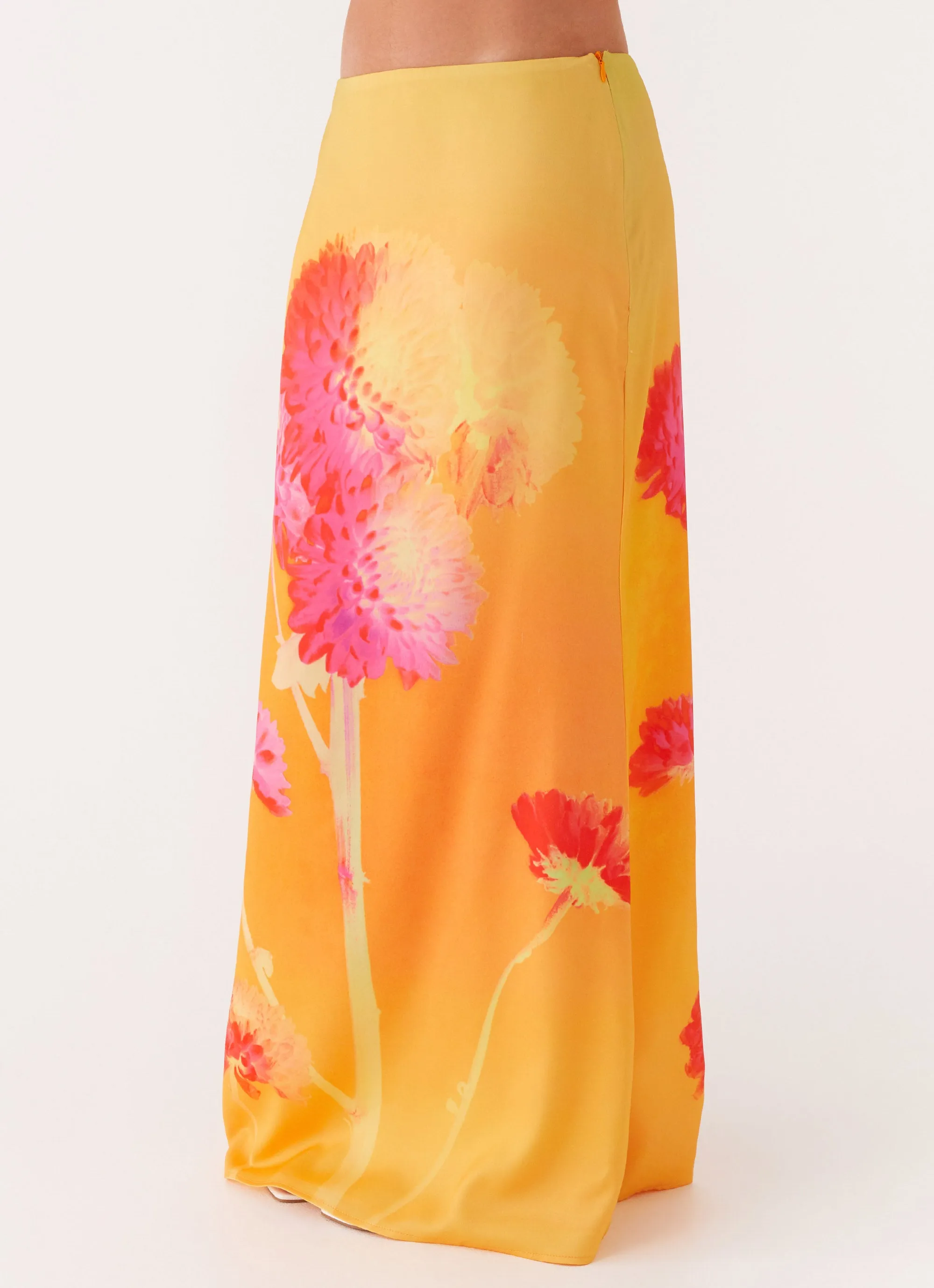 Classic Appeal Marrakesh Maxi Skirt - Orange Floral