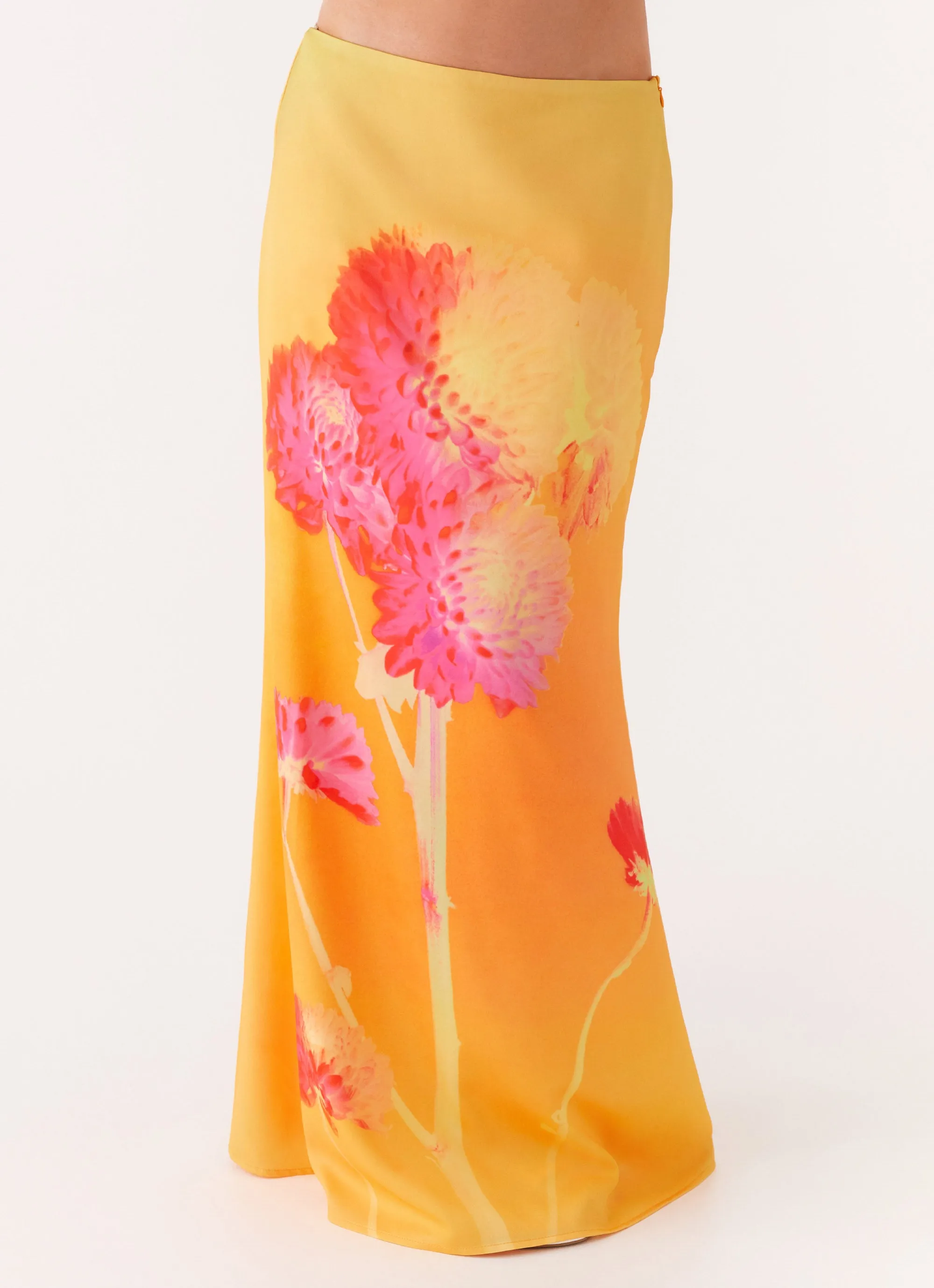 Marrakesh Maxi Skirt - Orange Floral Soft Mood