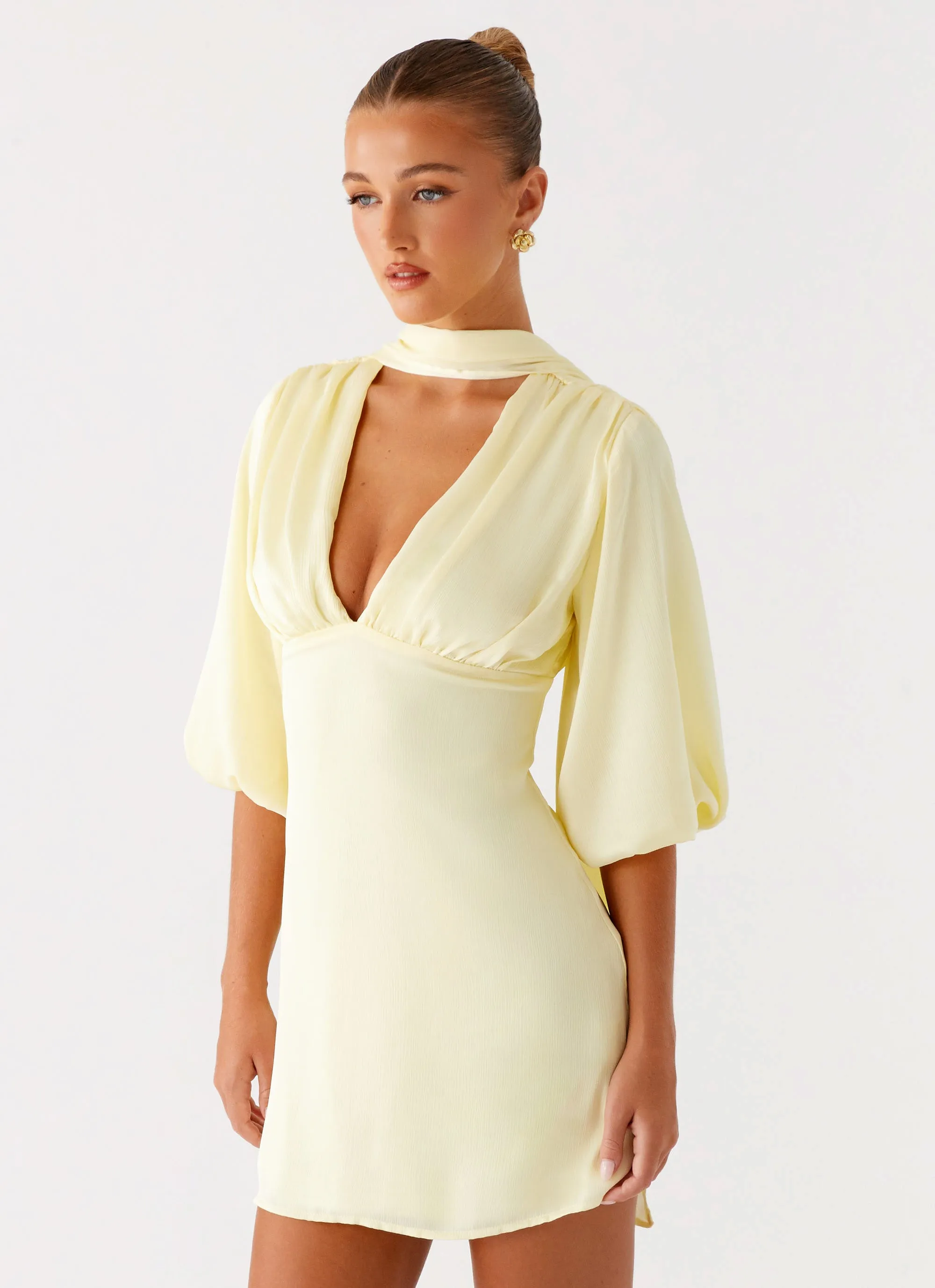 Mary Mini Dress - Yellow Reinforced Pockets