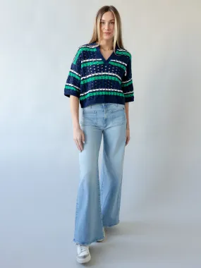 AllClimateAdaptive Shrinkage Prevention Treatment Match Point Sweater - Navy