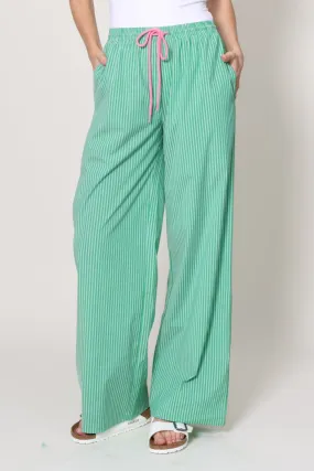 Maui Mist Stripe Pants Perfectly Fit Metallic accents